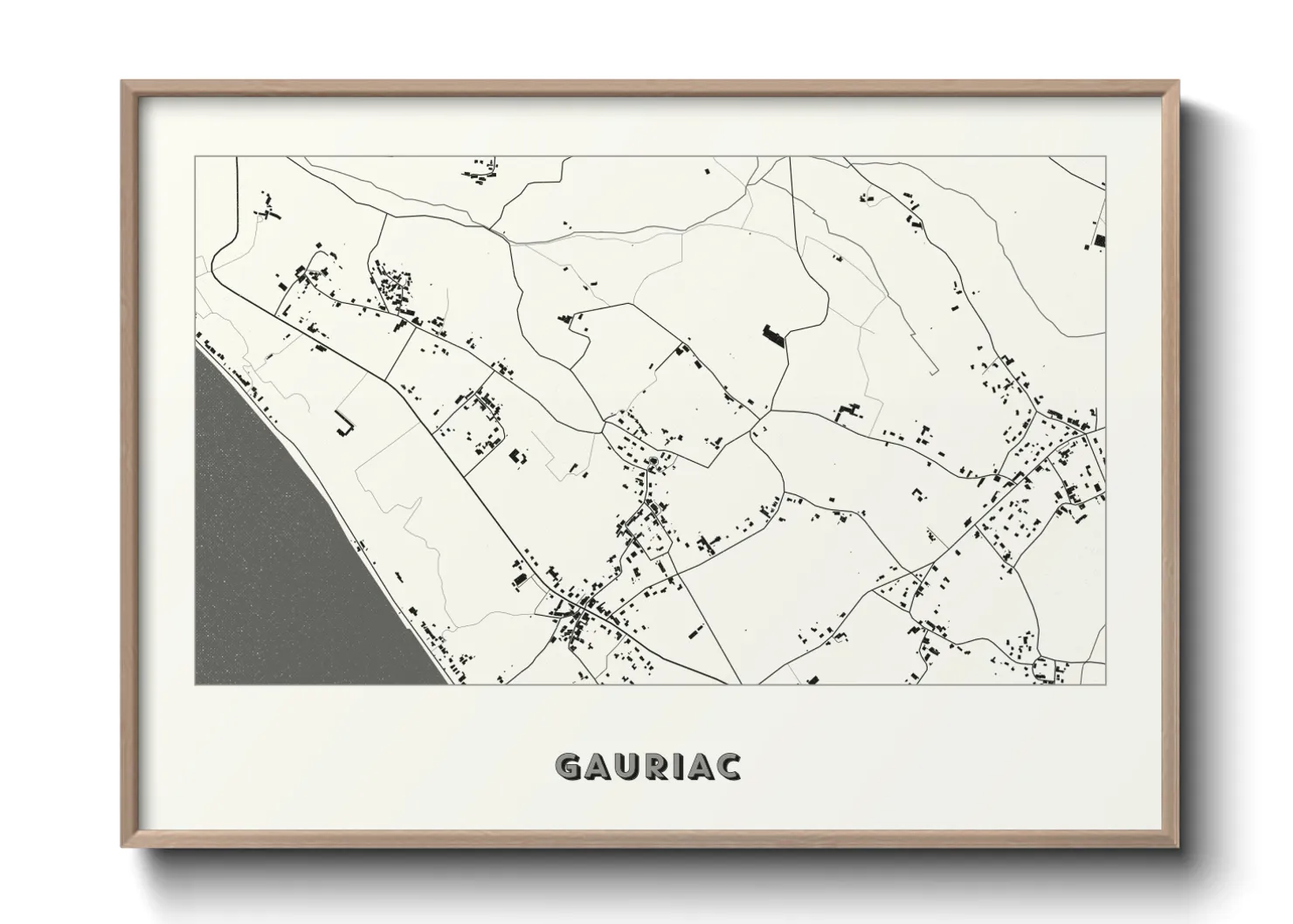 Une affiche de carte sur Gauriac
