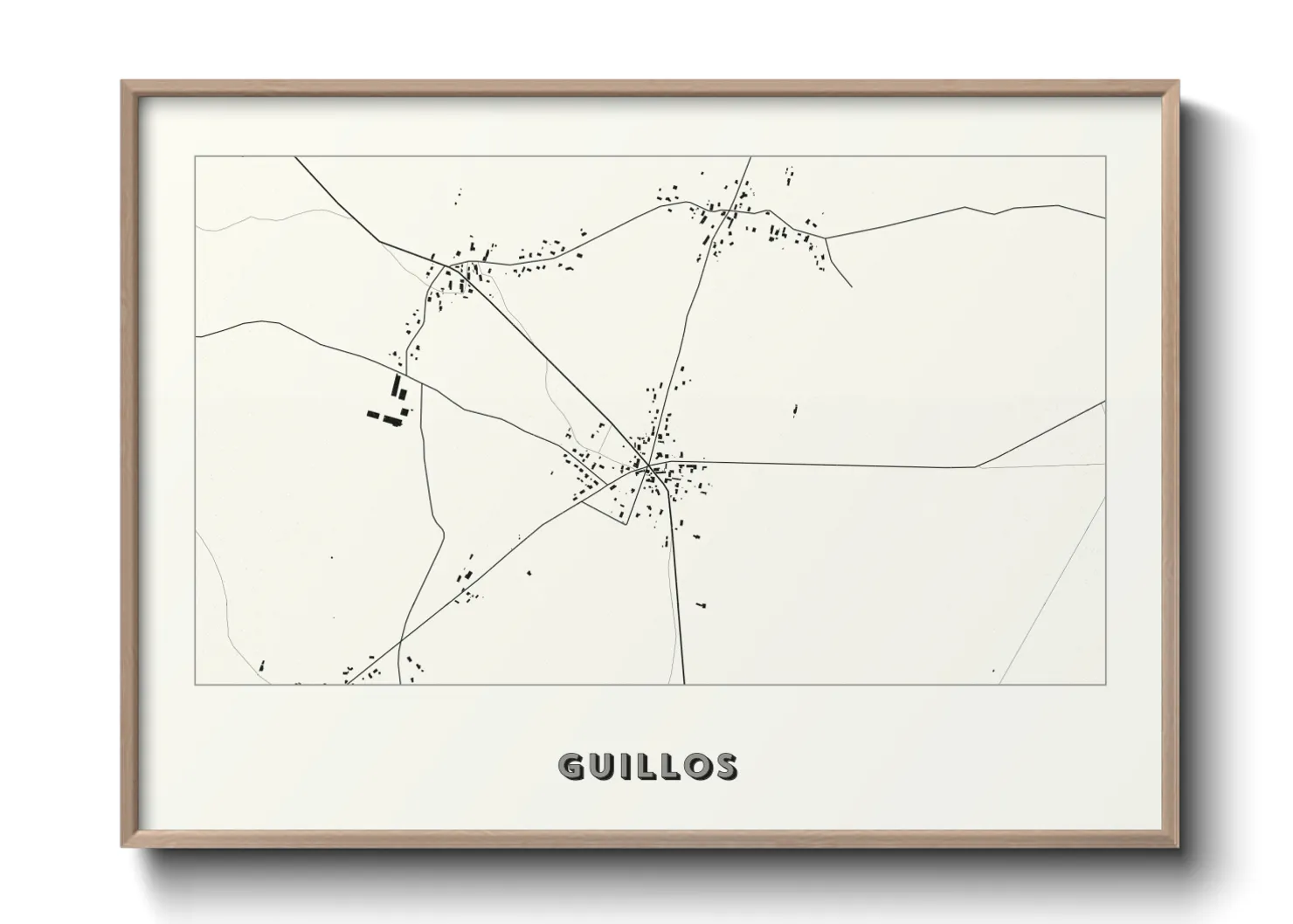 Une affiche de carte sur Guillos