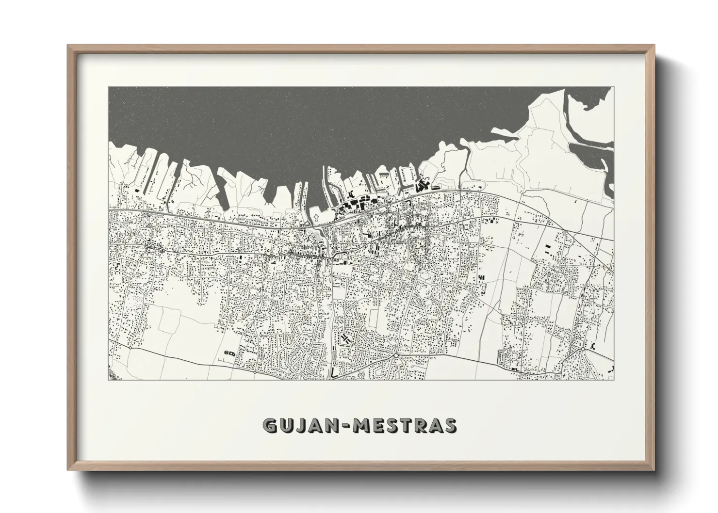 Une affiche de carte sur Gujan-Mestras