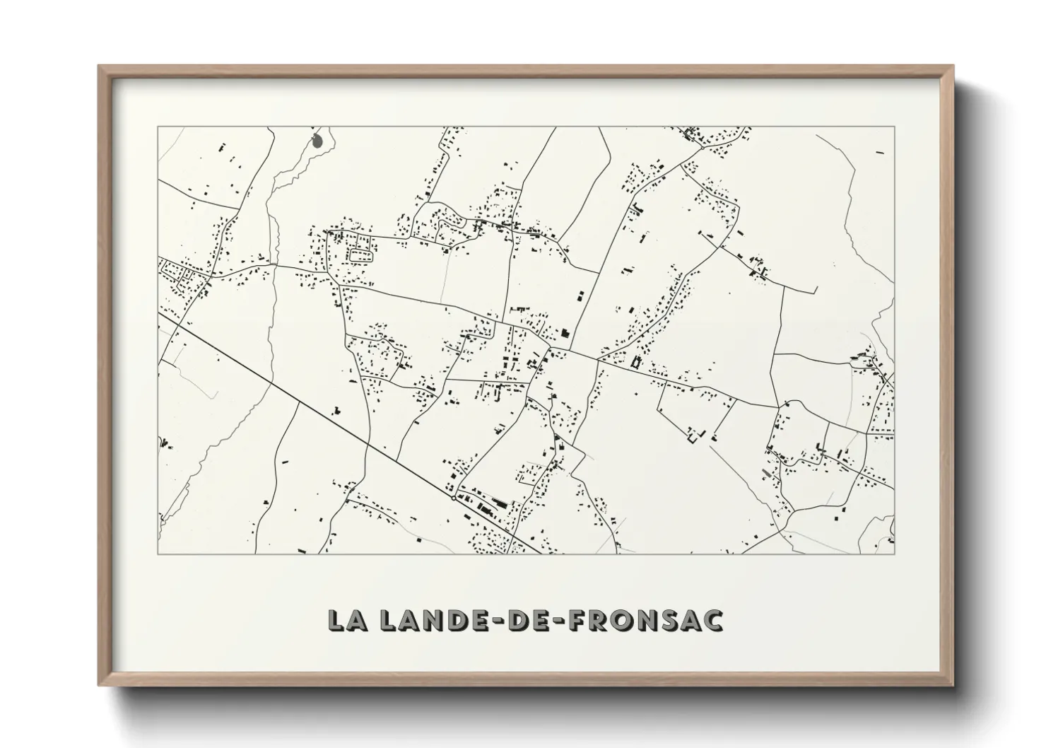 Une affiche de carte sur La Lande-de-Fronsac
