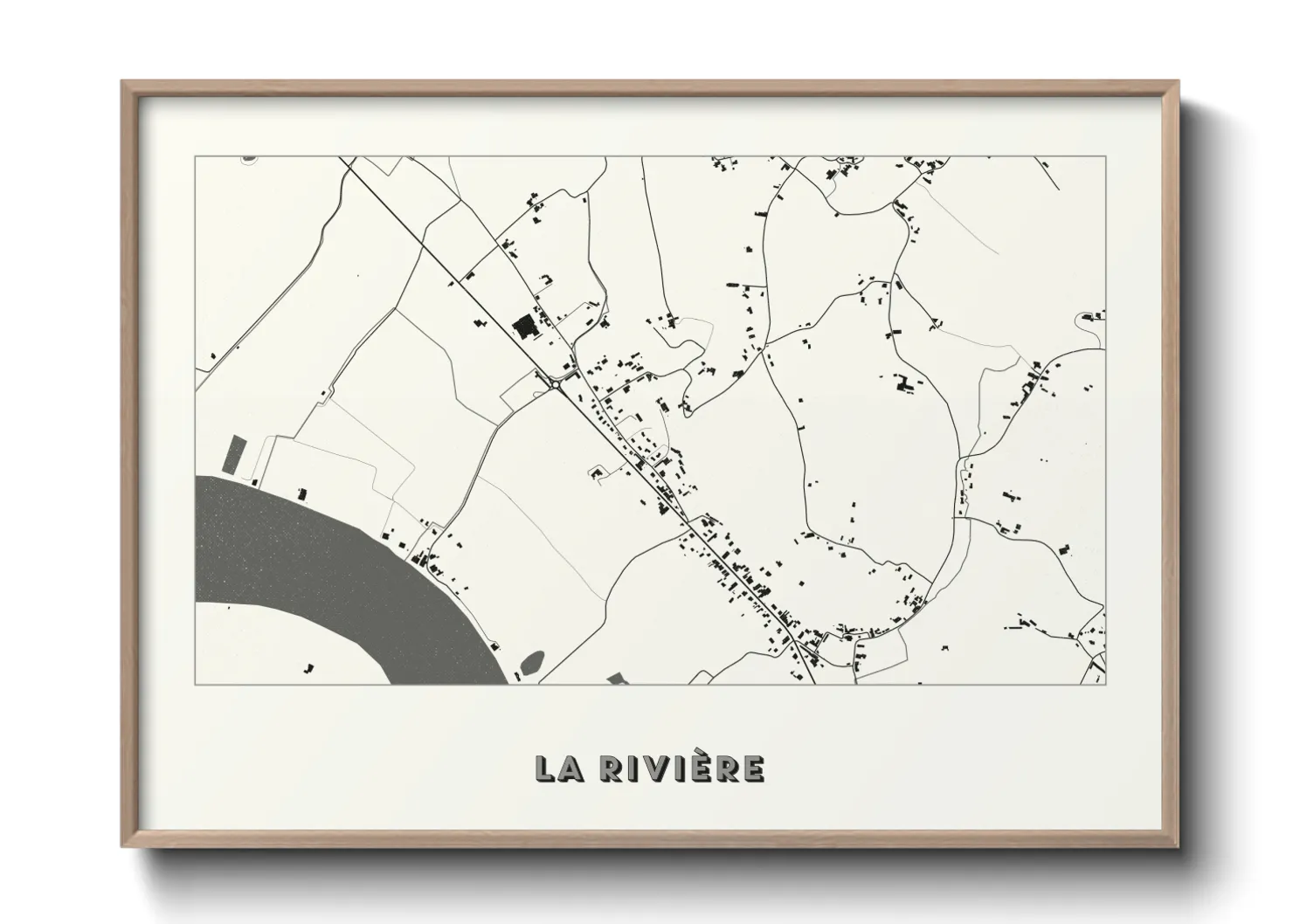 Une affiche de carte sur La Rivière