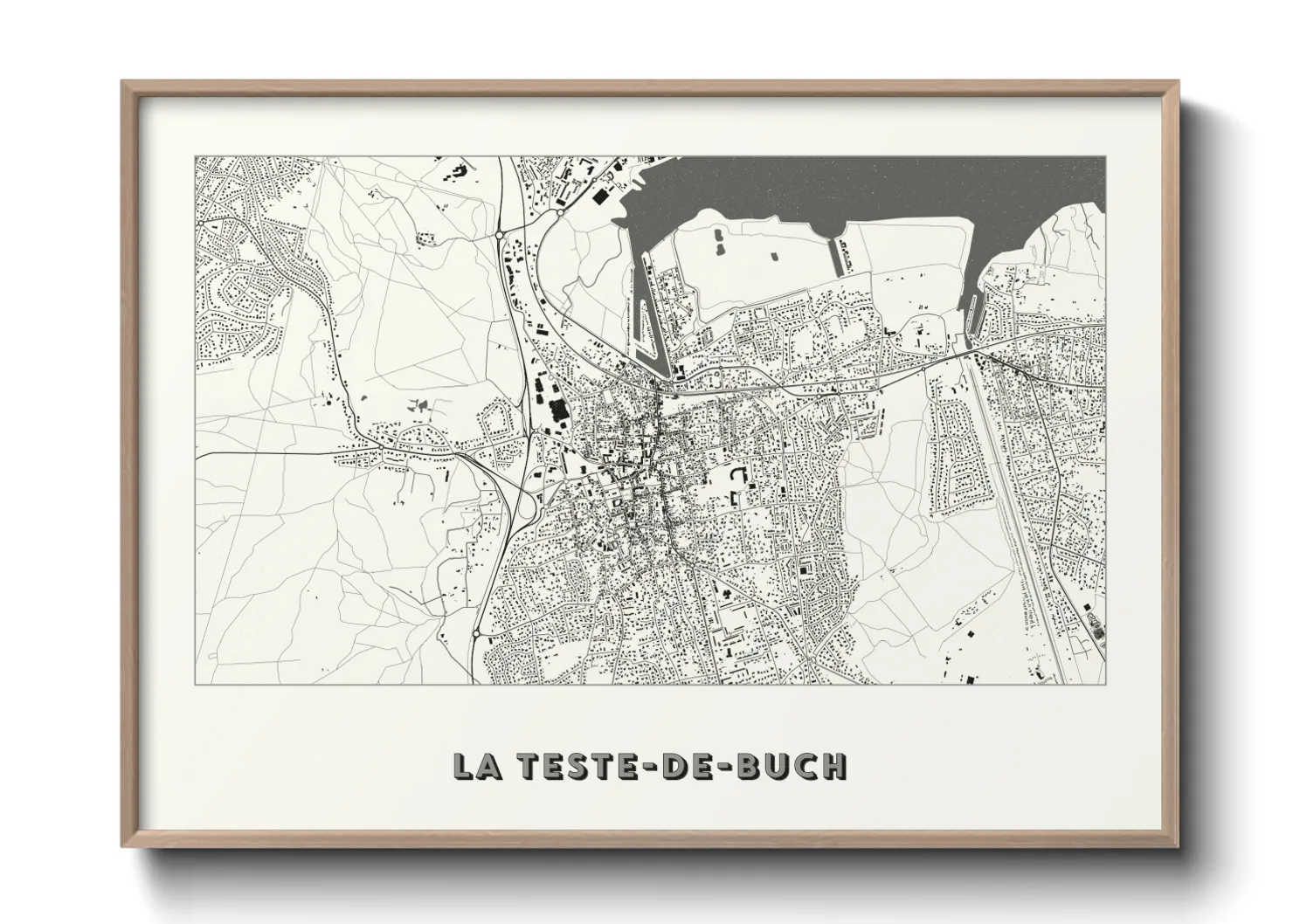 Une affiche de carte sur La Teste-de-Buch