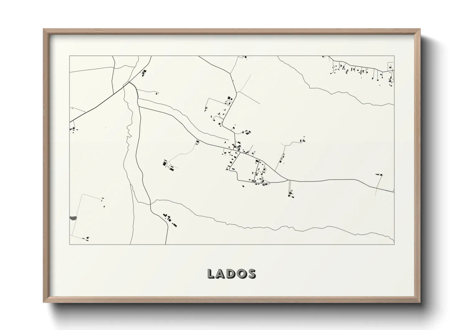 Une affiche de carte sur Lados