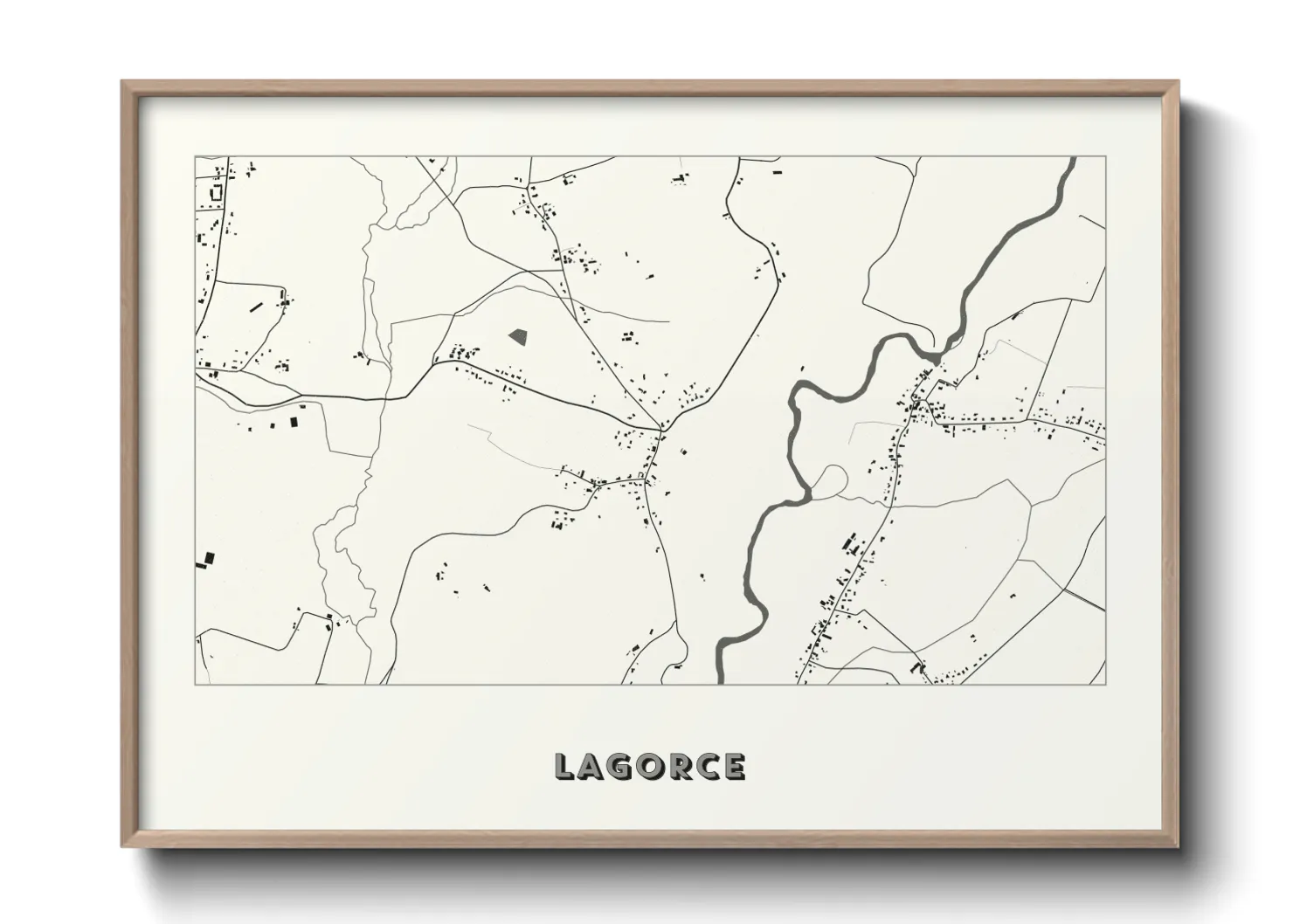 Une affiche de carte sur Lagorce