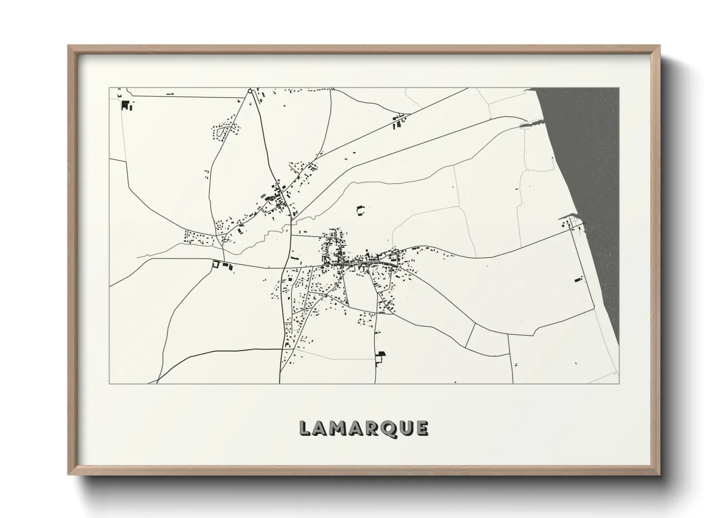 Une affiche de carte sur Lamarque