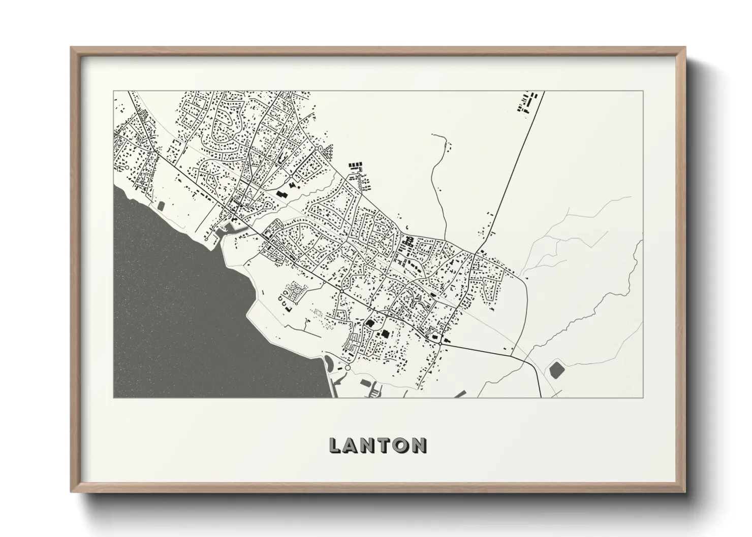 Une affiche de carte sur Lanton