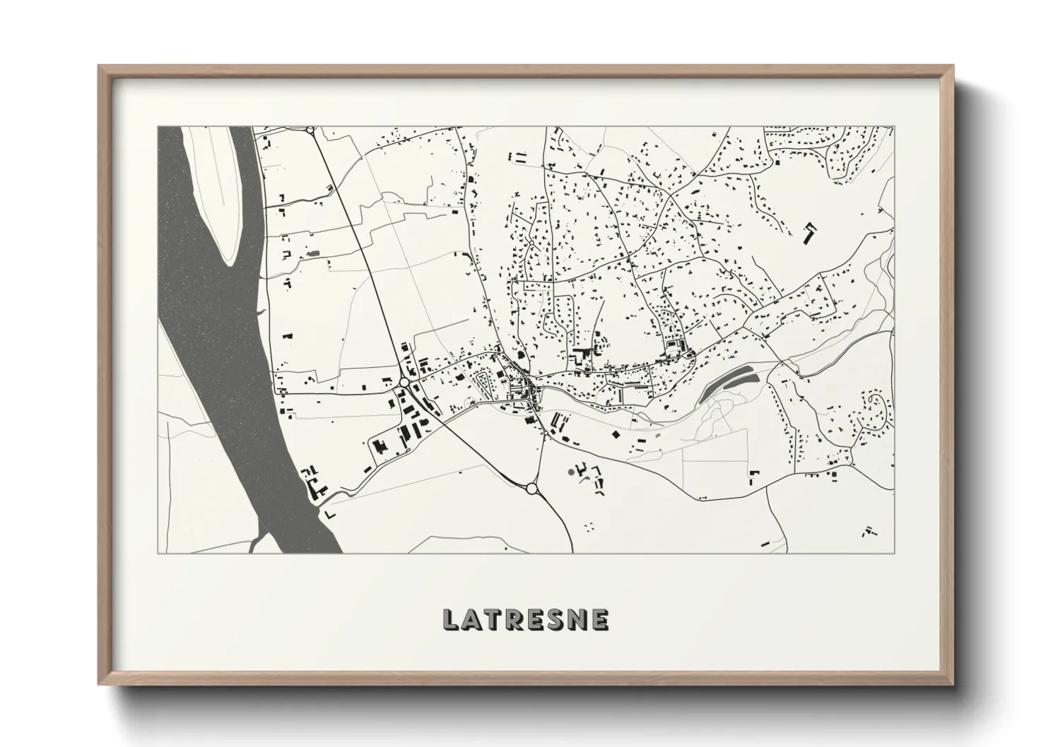 Une affiche de carte sur Latresne