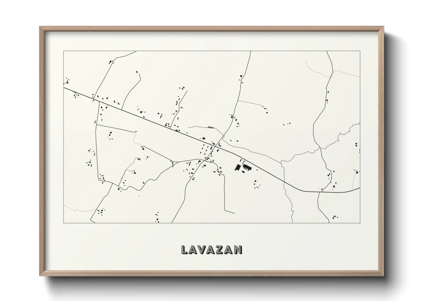 Une affiche de carte sur Lavazan