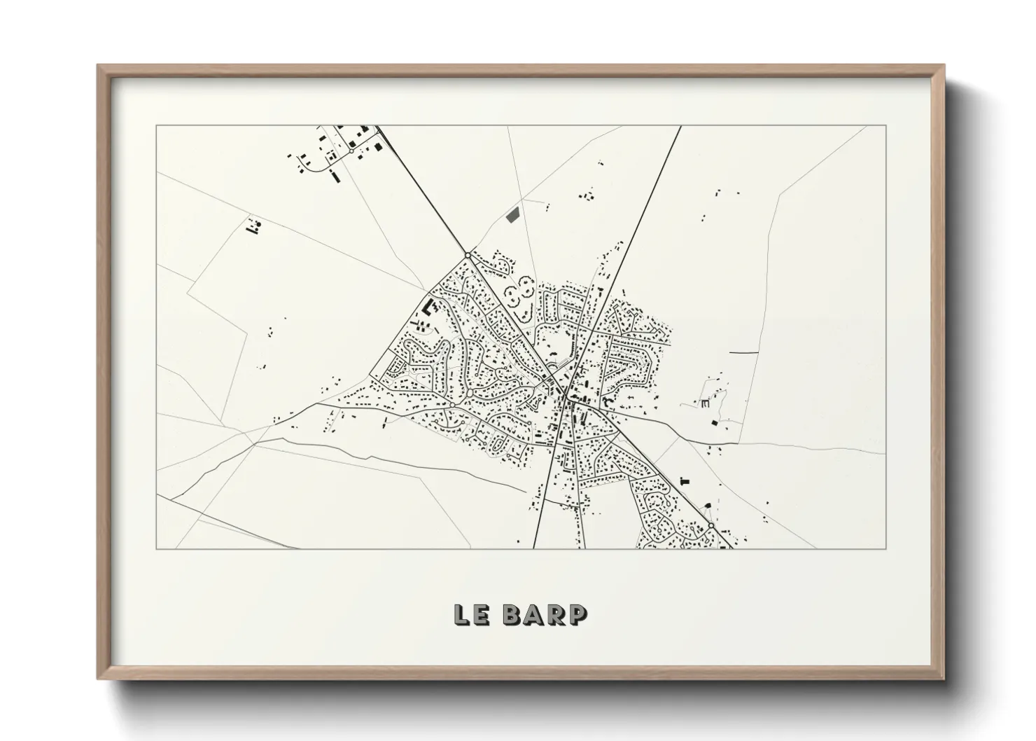 Une affiche de carte sur Le Barp