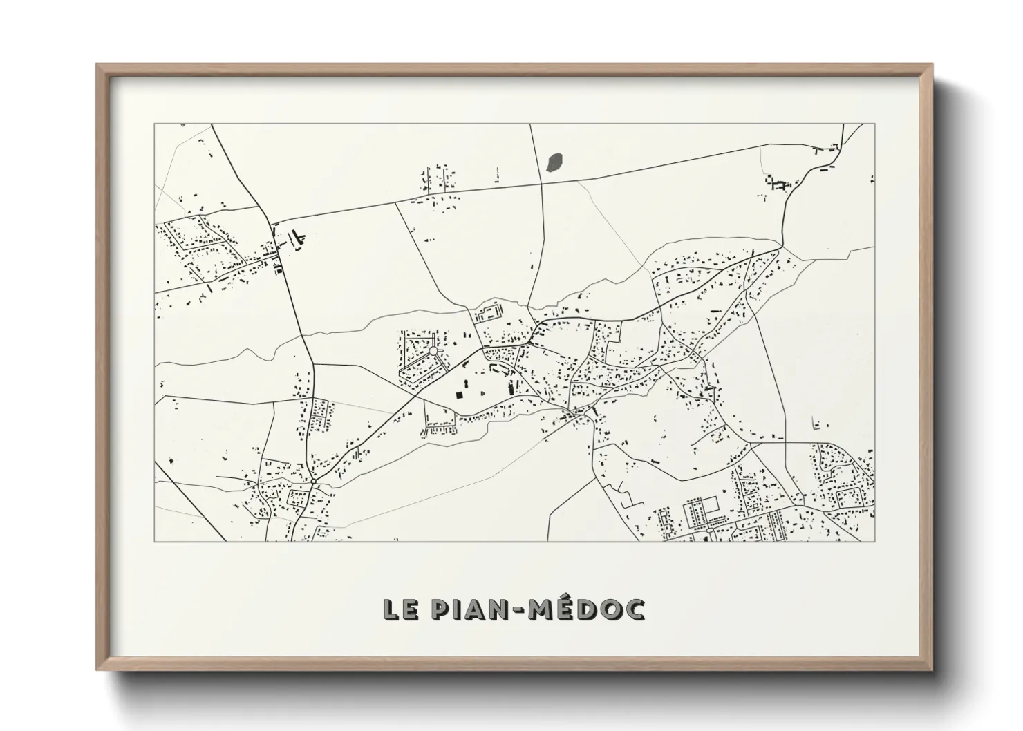 Une affiche de carte sur Le Pian-Médoc