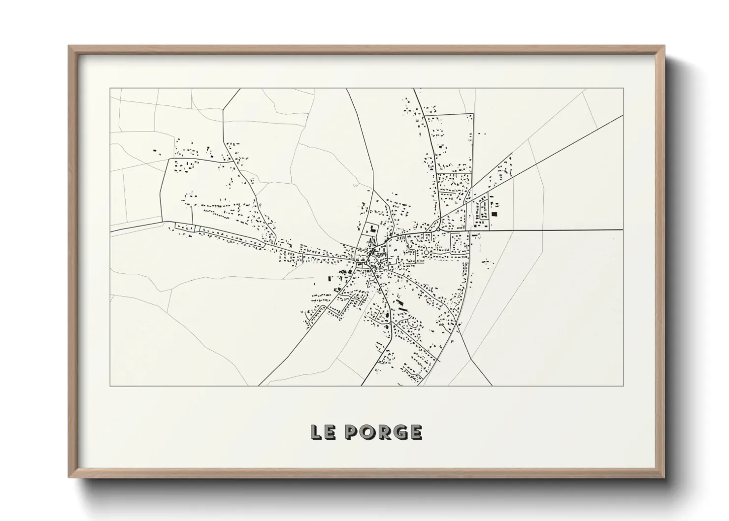 Une affiche de carte sur Le Porge