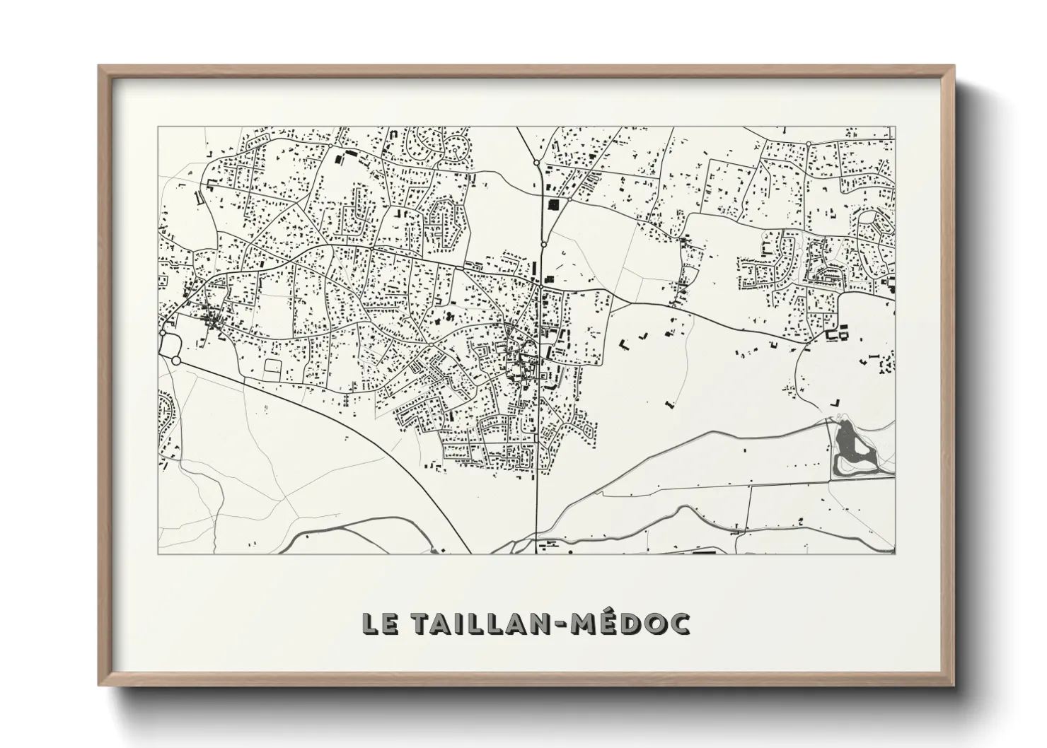 Une affiche de carte sur Le Taillan-Médoc