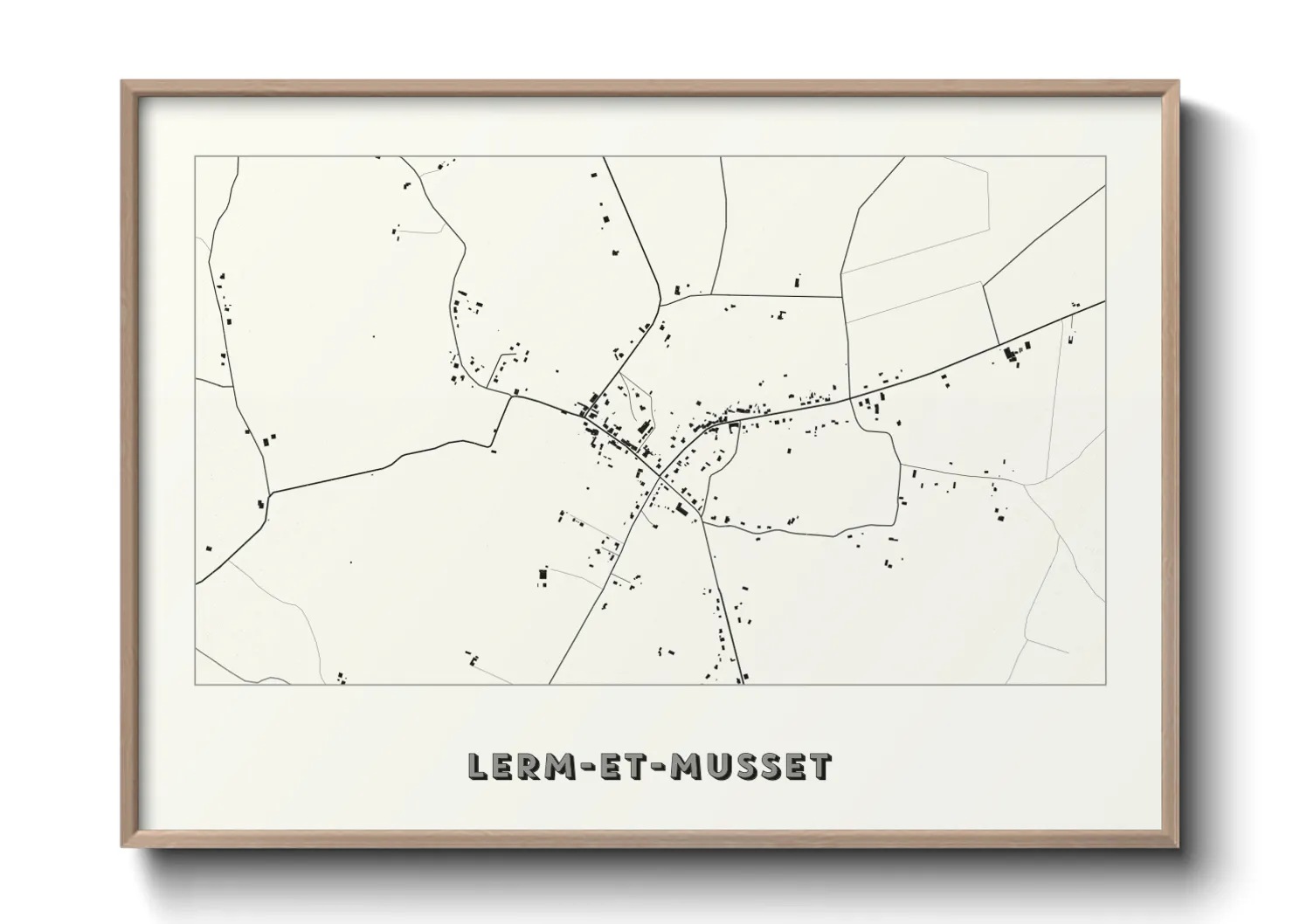 Une affiche de carte sur Lerm-et-Musset