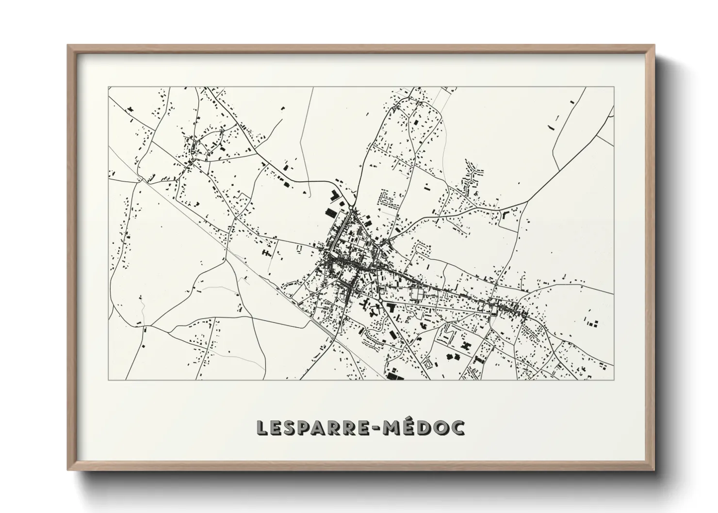 Une affiche de carte sur Lesparre-Médoc