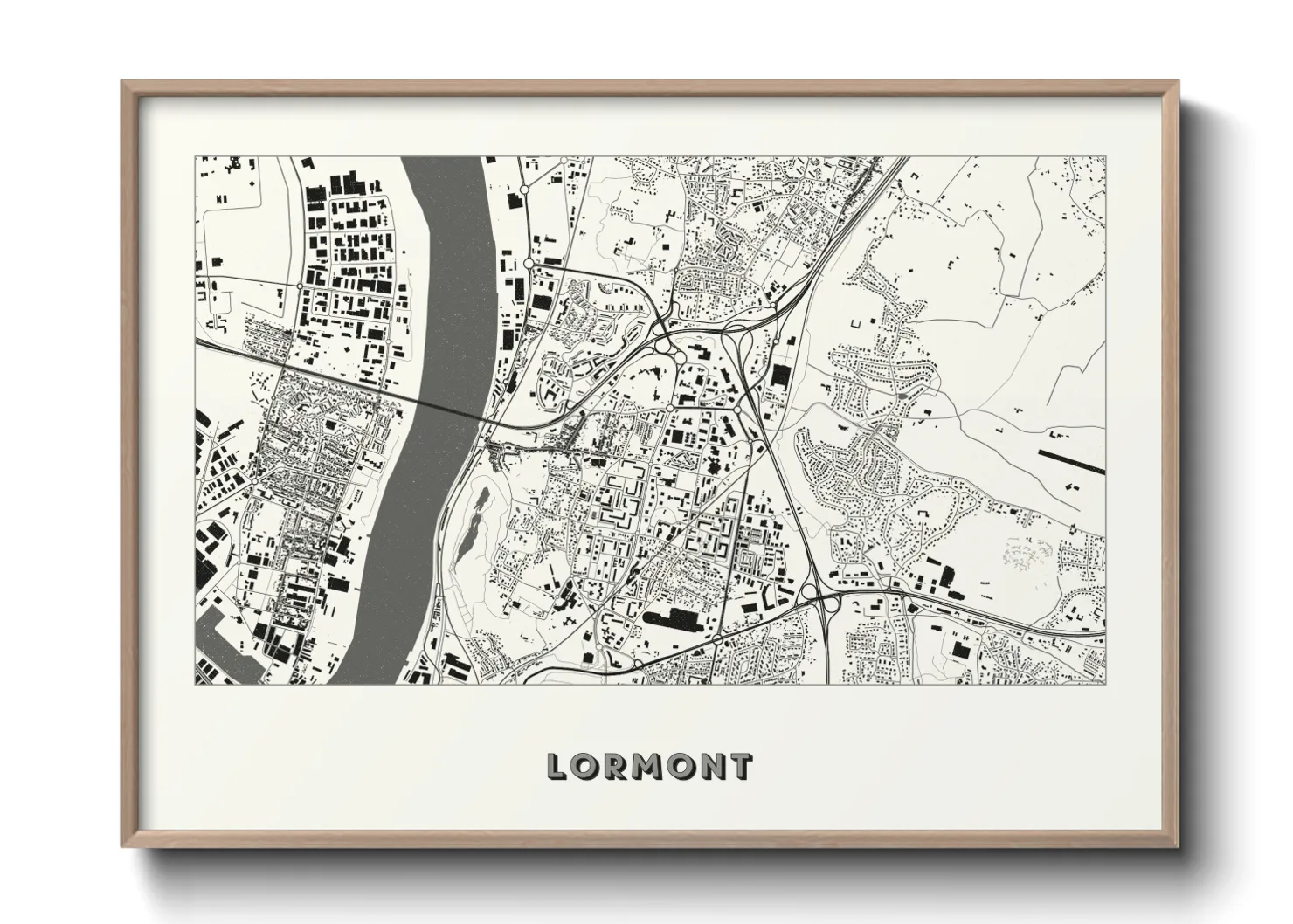 Une affiche de carte sur Lormont