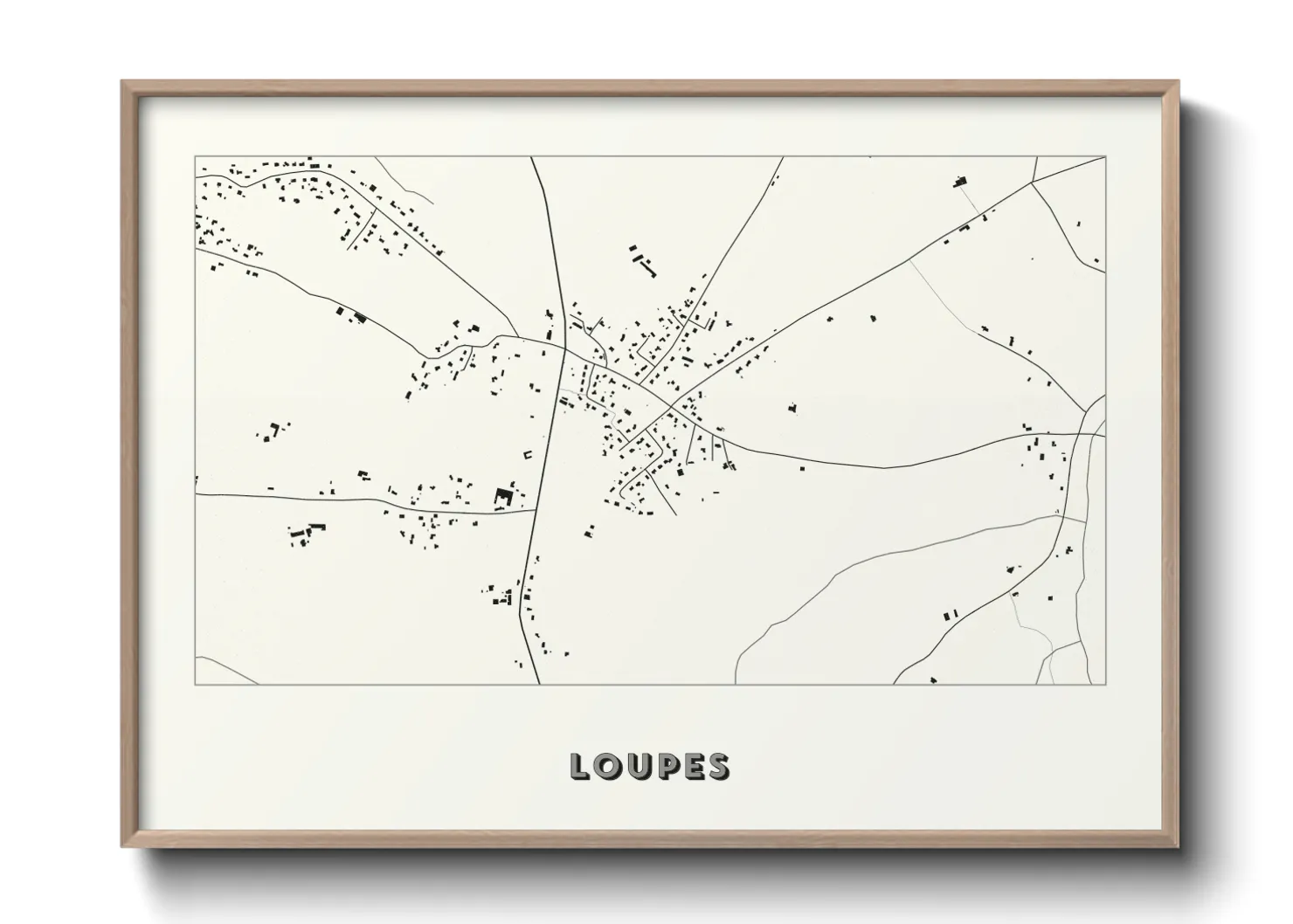 Une affiche de carte sur Loupes