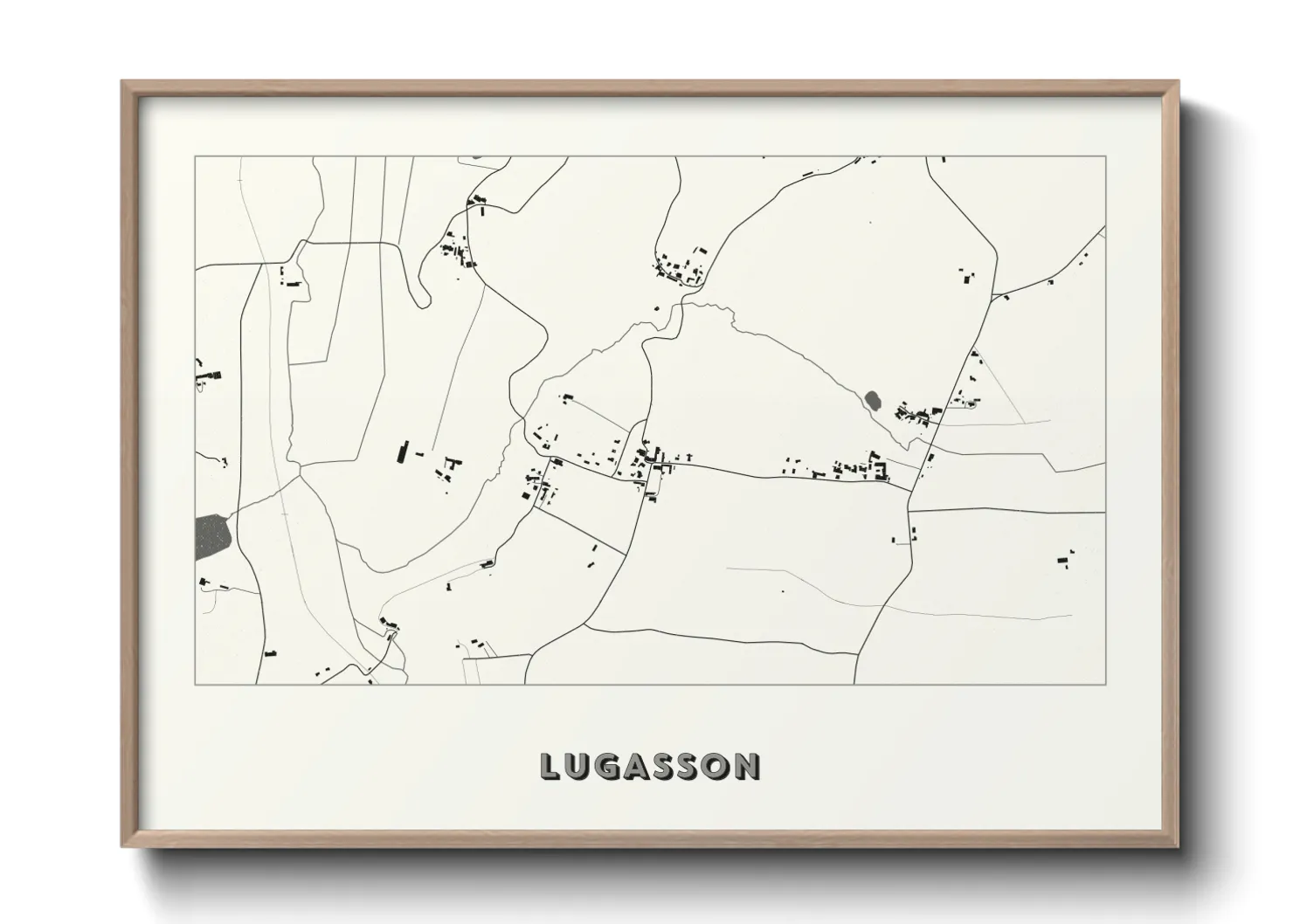 Une affiche de carte sur Lugasson
