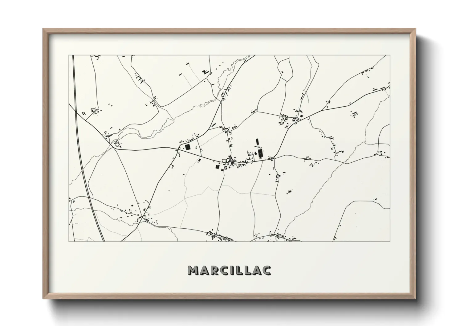 Une affiche de carte sur Marcillac