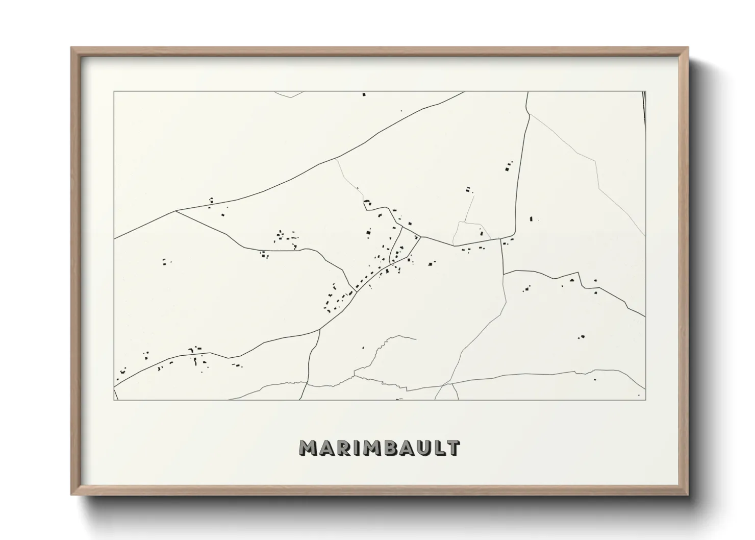 Une affiche de carte sur Marimbault