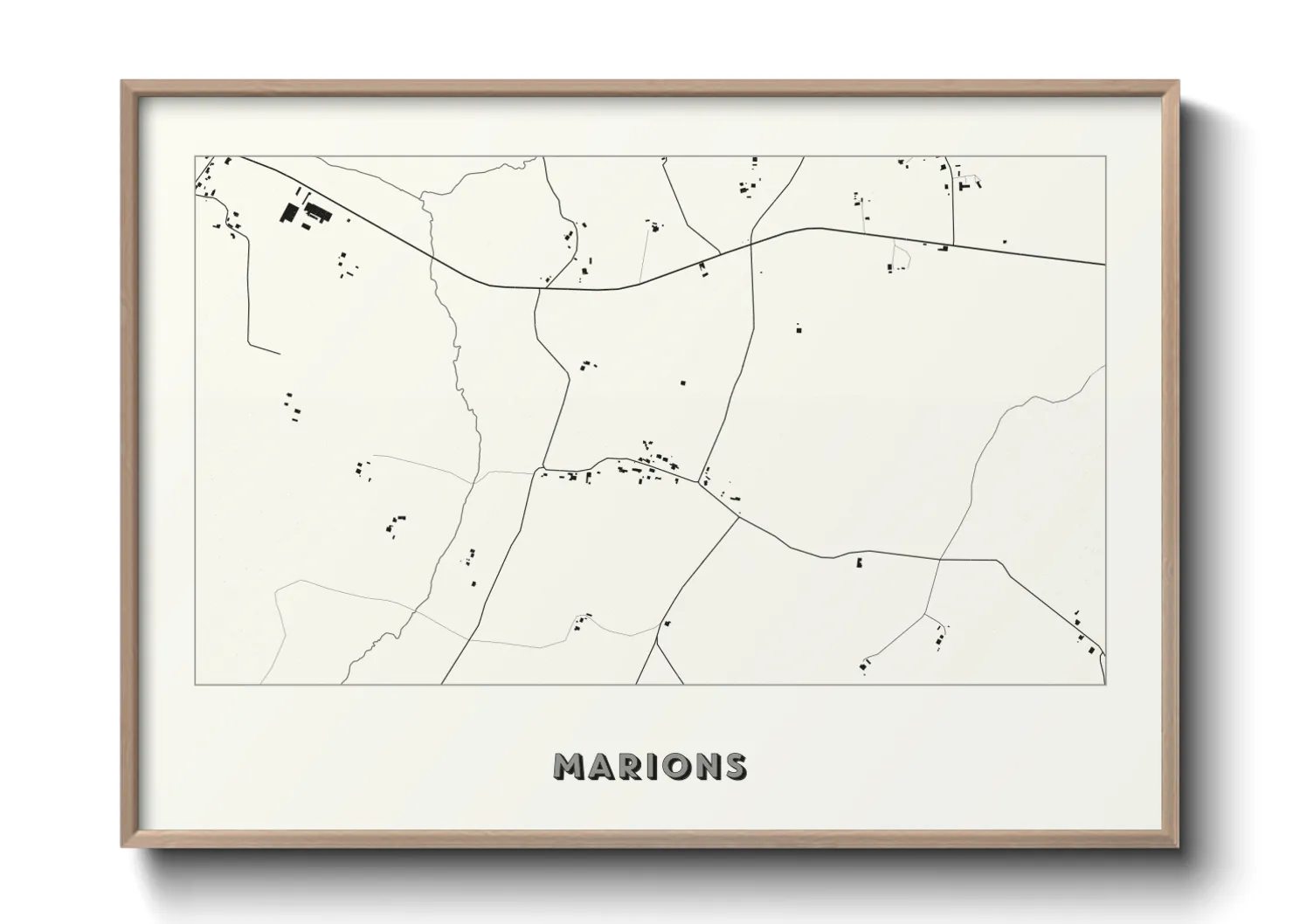 Une affiche de carte sur Marions