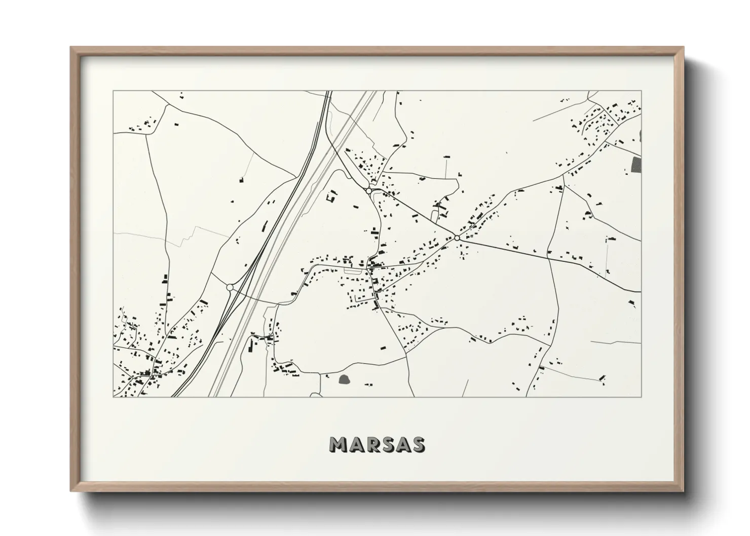Une affiche de carte sur Marsas
