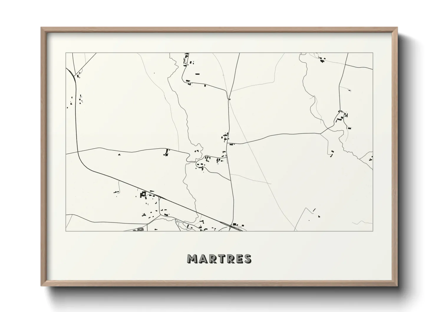 Une affiche de carte sur Martres