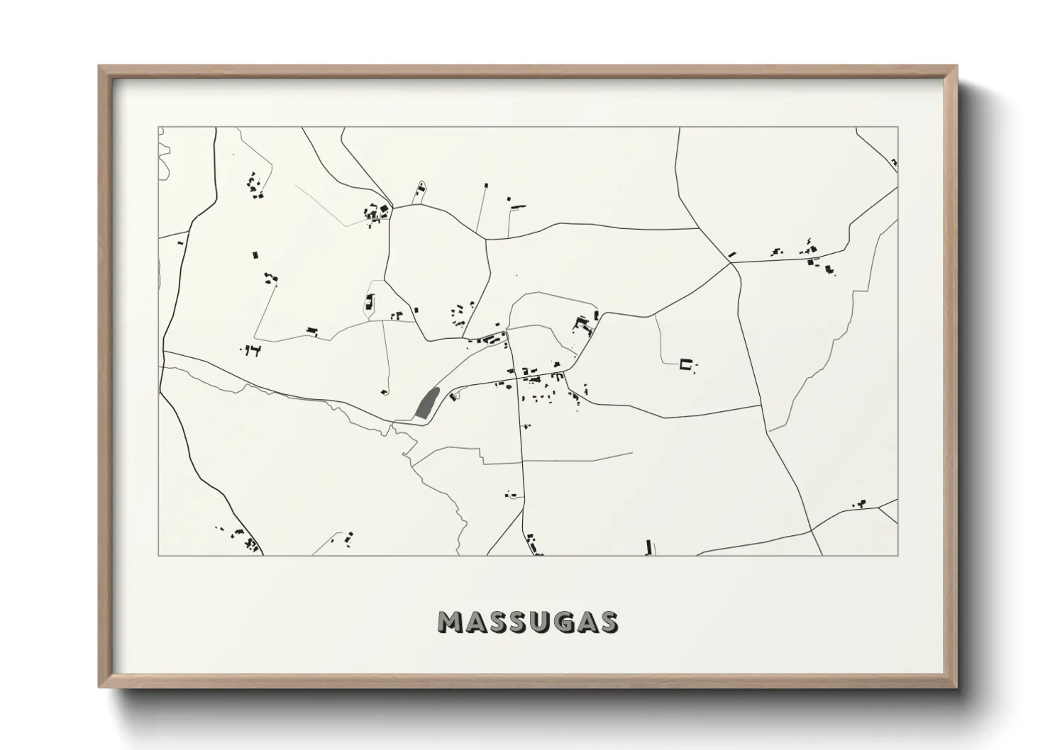 Une affiche de carte sur Massugas