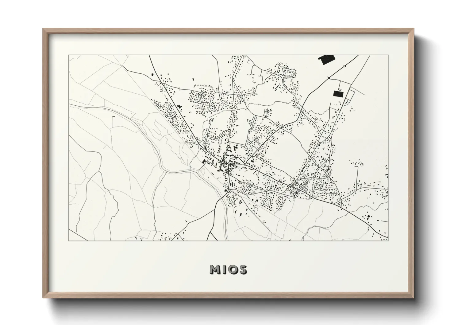 Une affiche de carte sur Mios