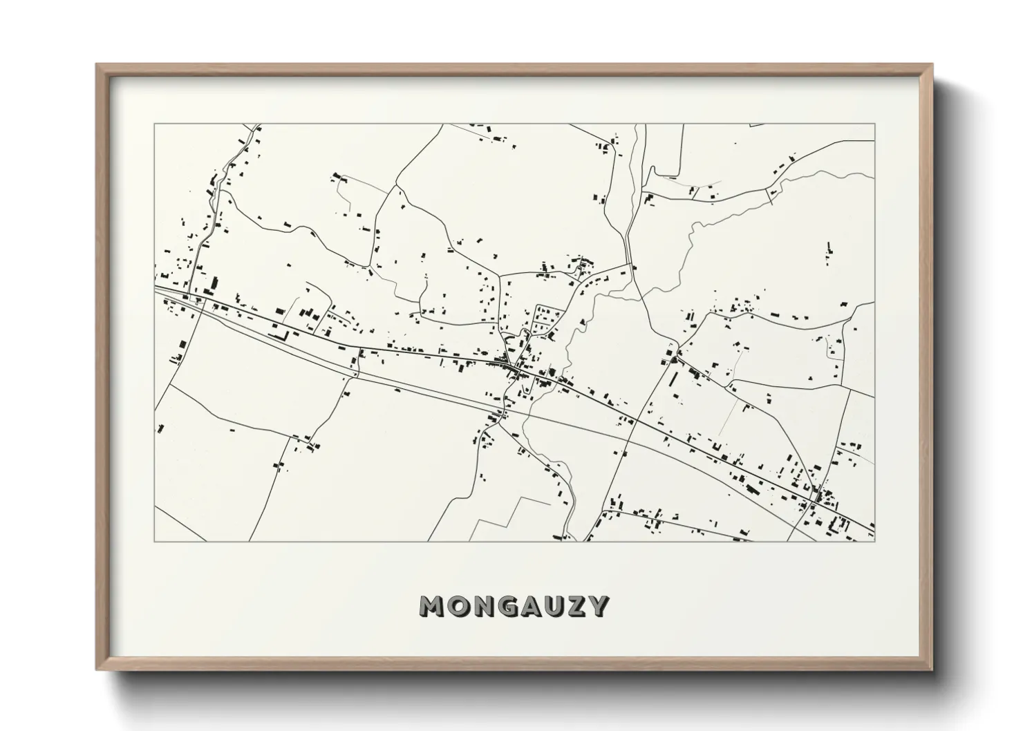 Une affiche de carte sur Mongauzy