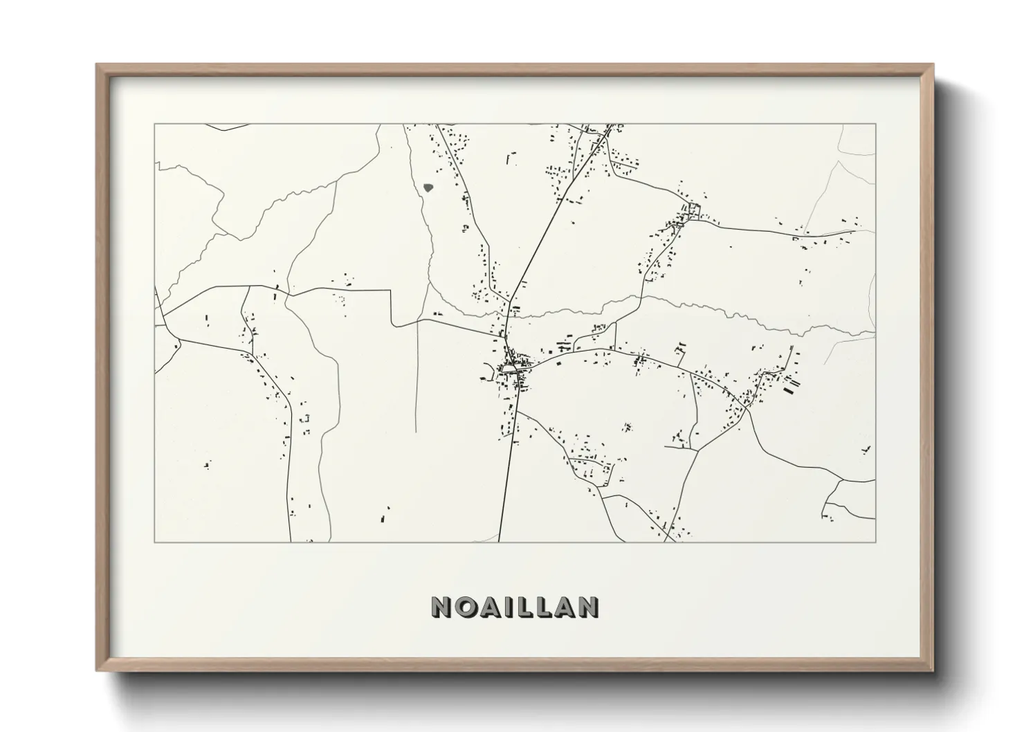 Une affiche de carte sur Noaillan