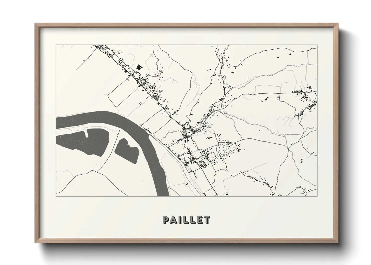 Une affiche de carte sur Paillet