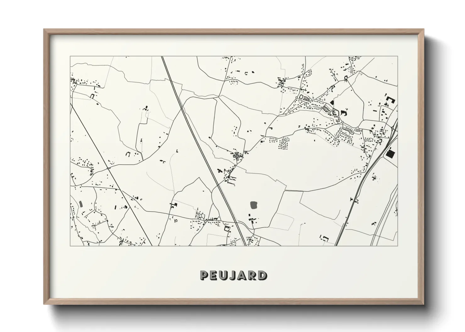 Une affiche de carte sur Peujard