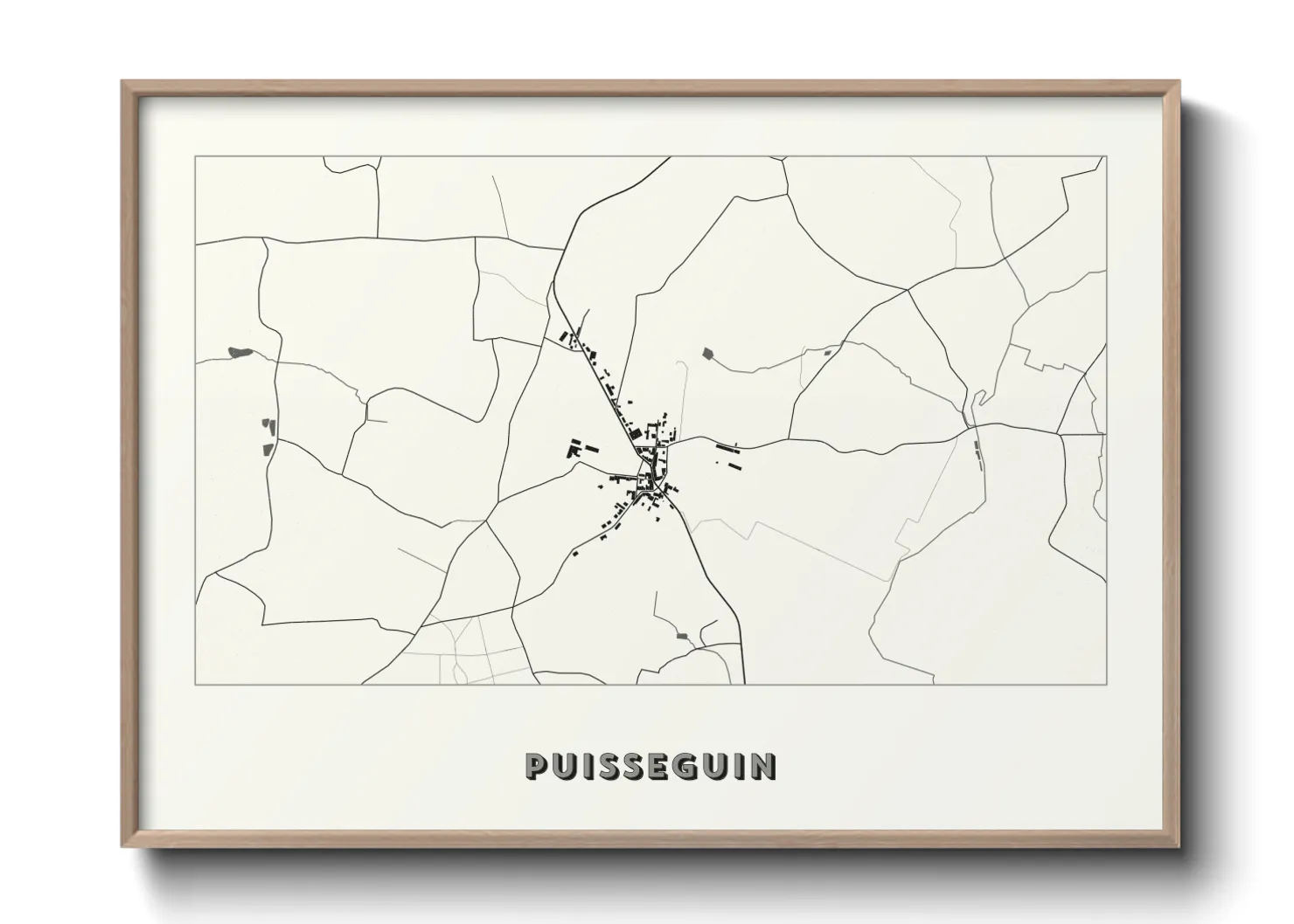 Une affiche de carte sur Puisseguin