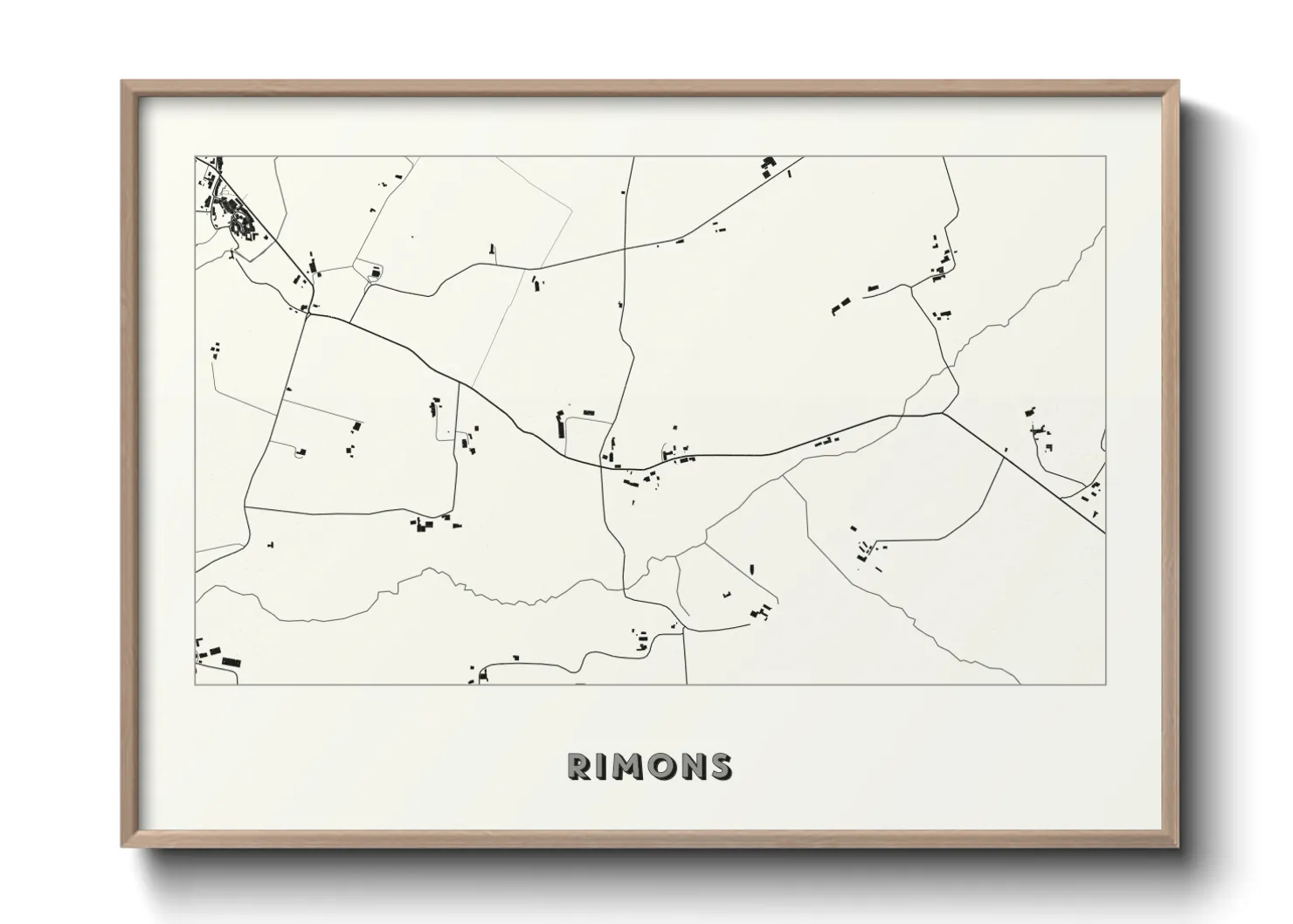 Une affiche de carte sur Rimons