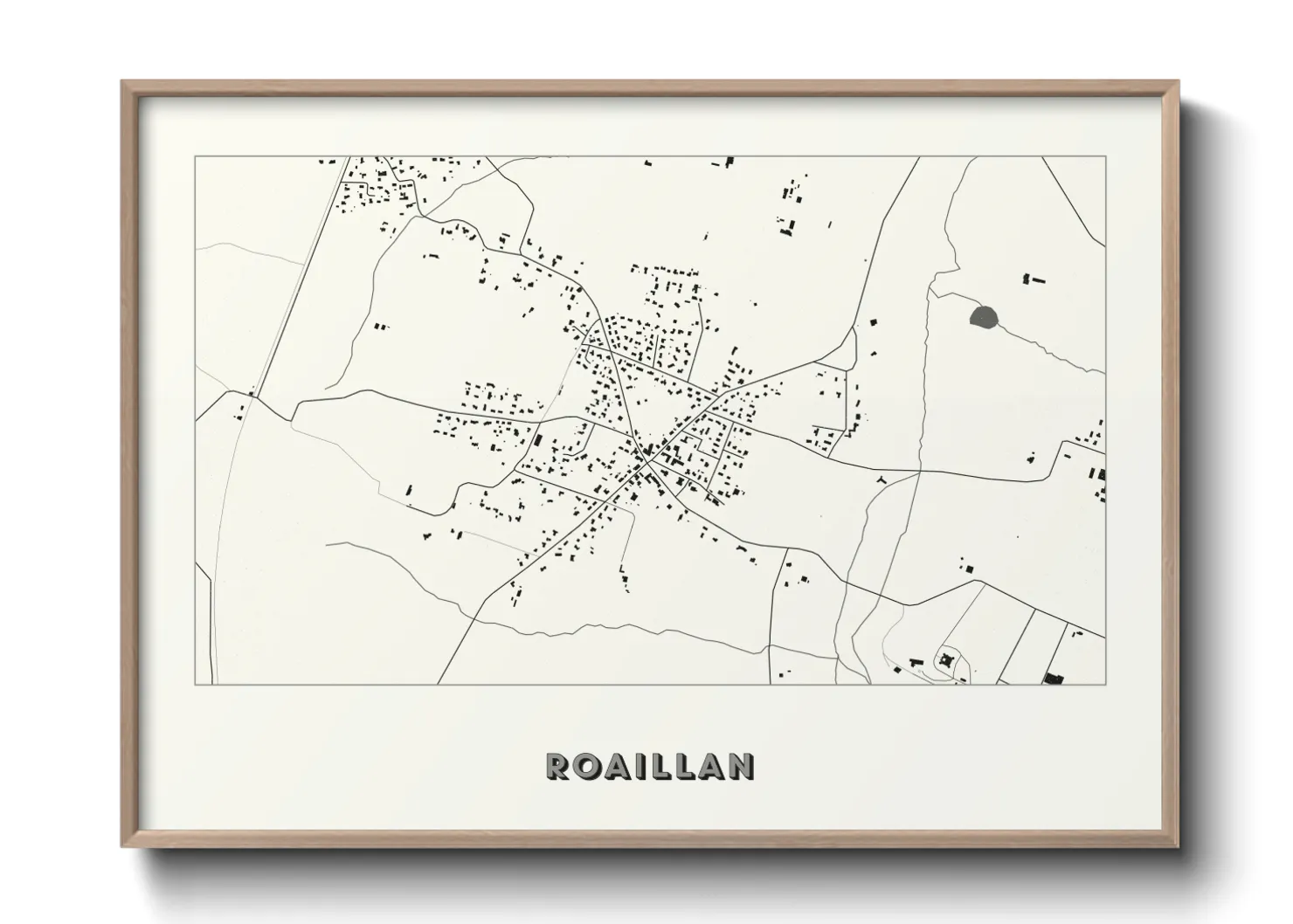 Une affiche de carte sur Roaillan