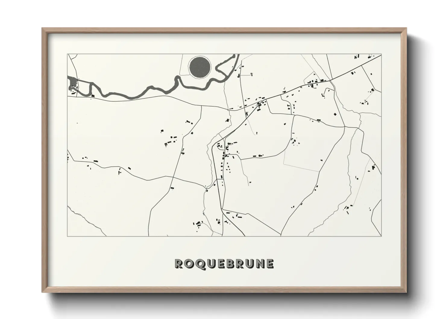 Une affiche de carte sur Roquebrune