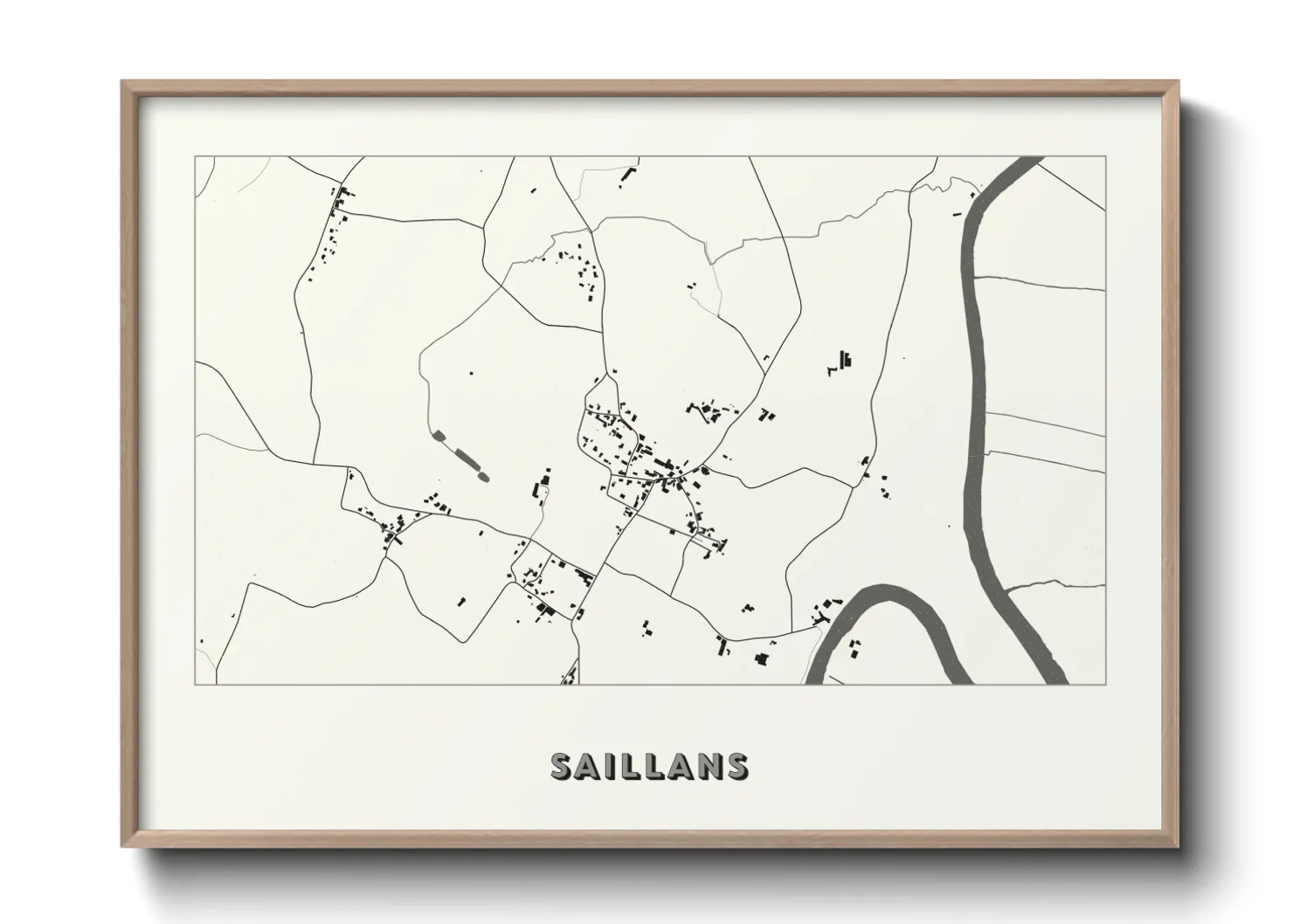 Une affiche de carte sur Saillans