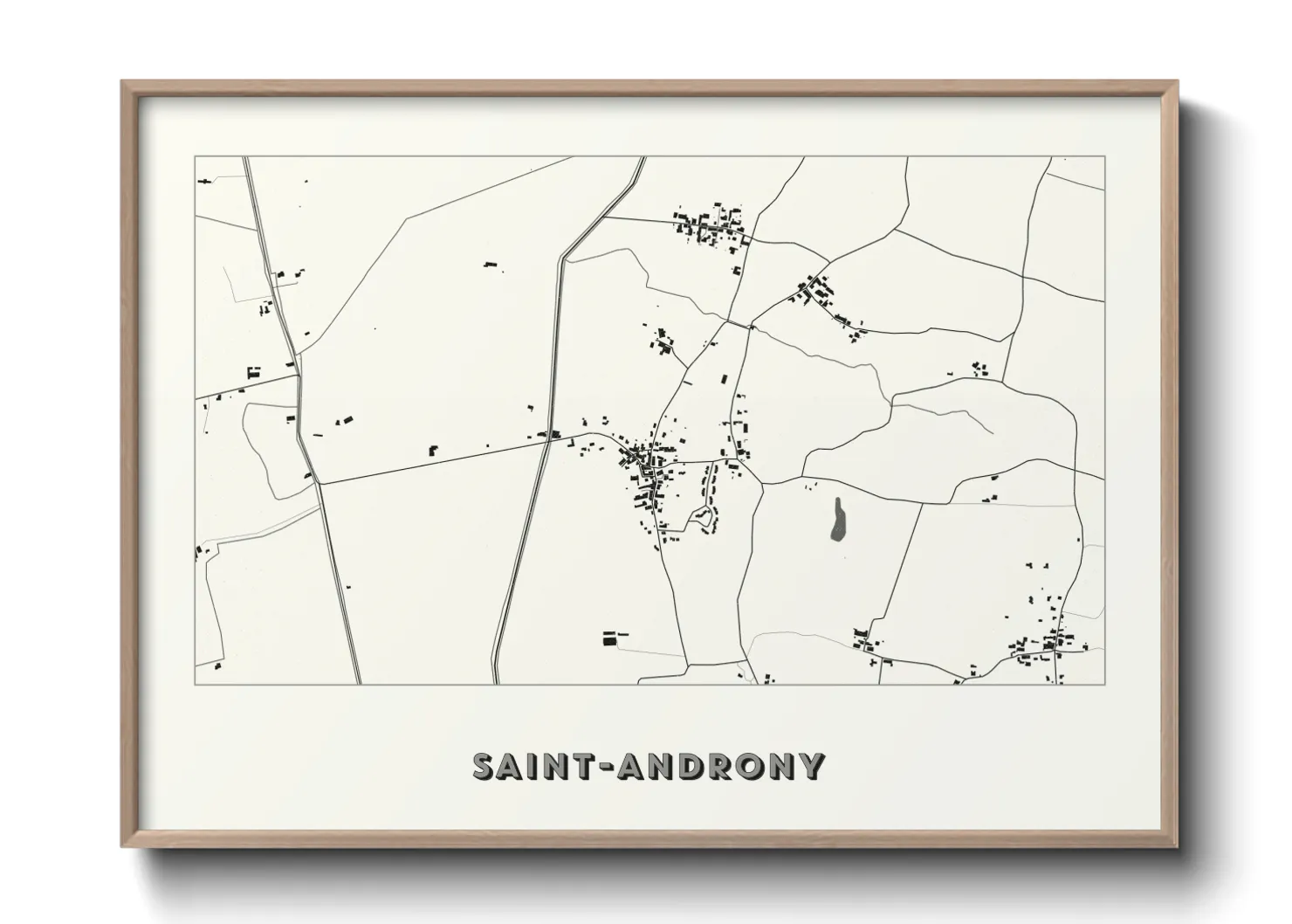 Une affiche de carte sur Saint-Androny