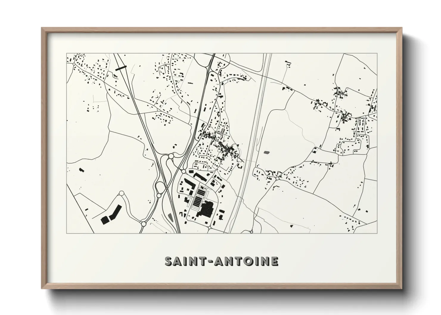 Une affiche de carte sur Saint-Antoine