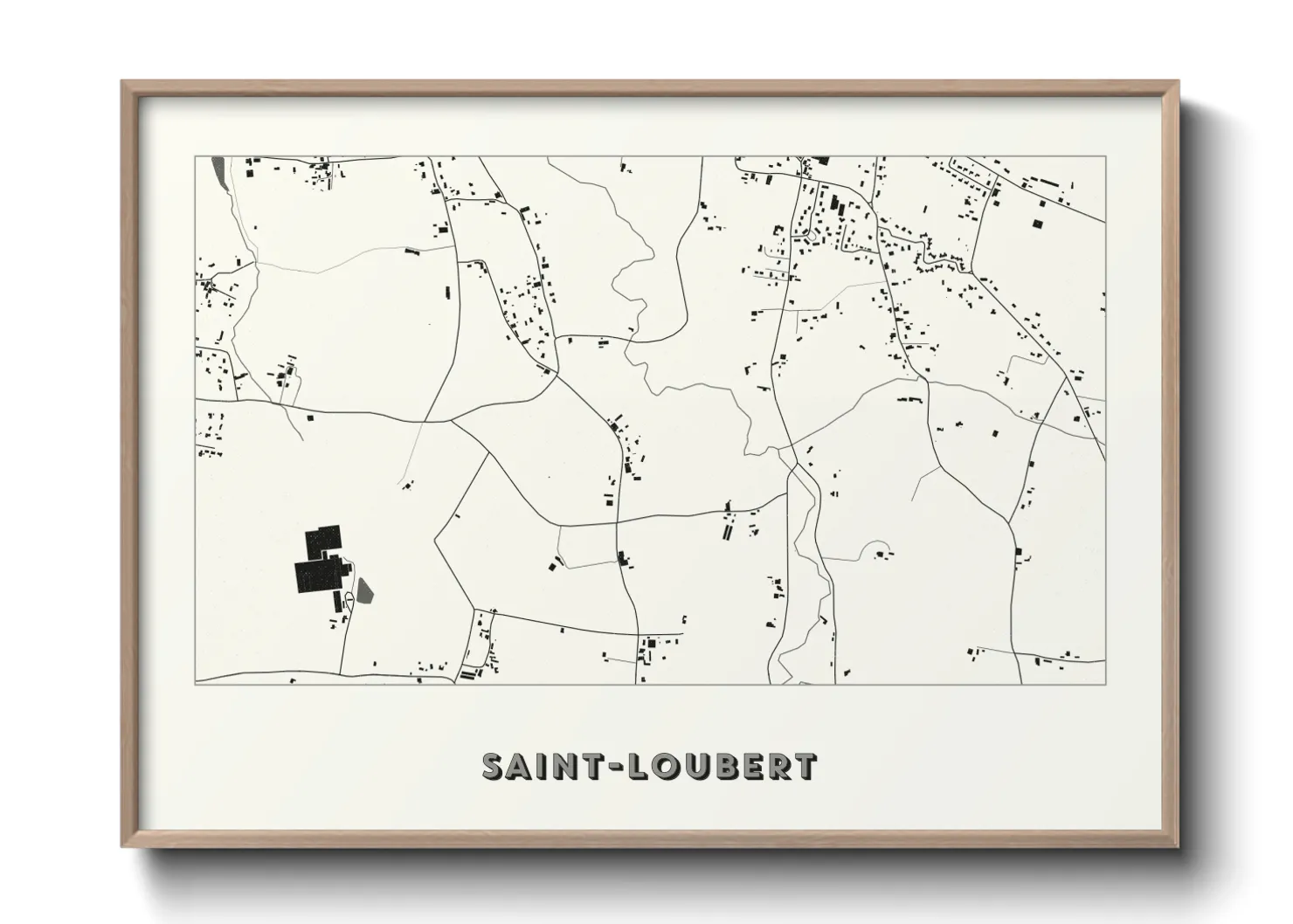 Une affiche de carte sur Saint-Loubert