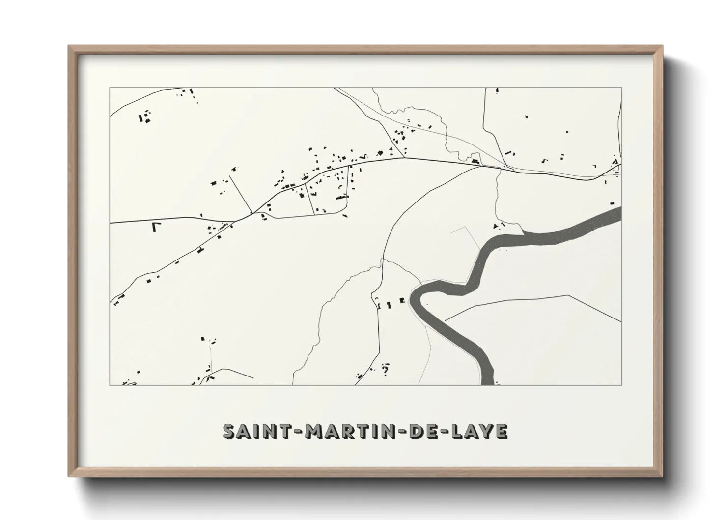 Une affiche de carte sur Saint-Martin-de-Laye