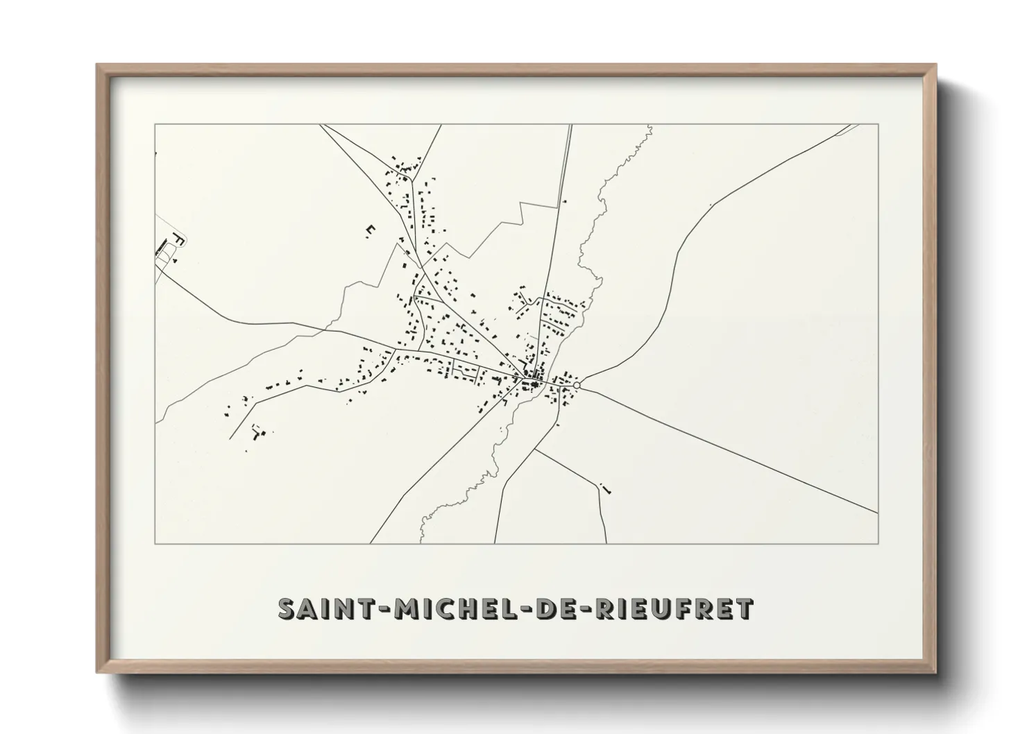 Une affiche de carte sur Saint-Michel-de-Rieufret