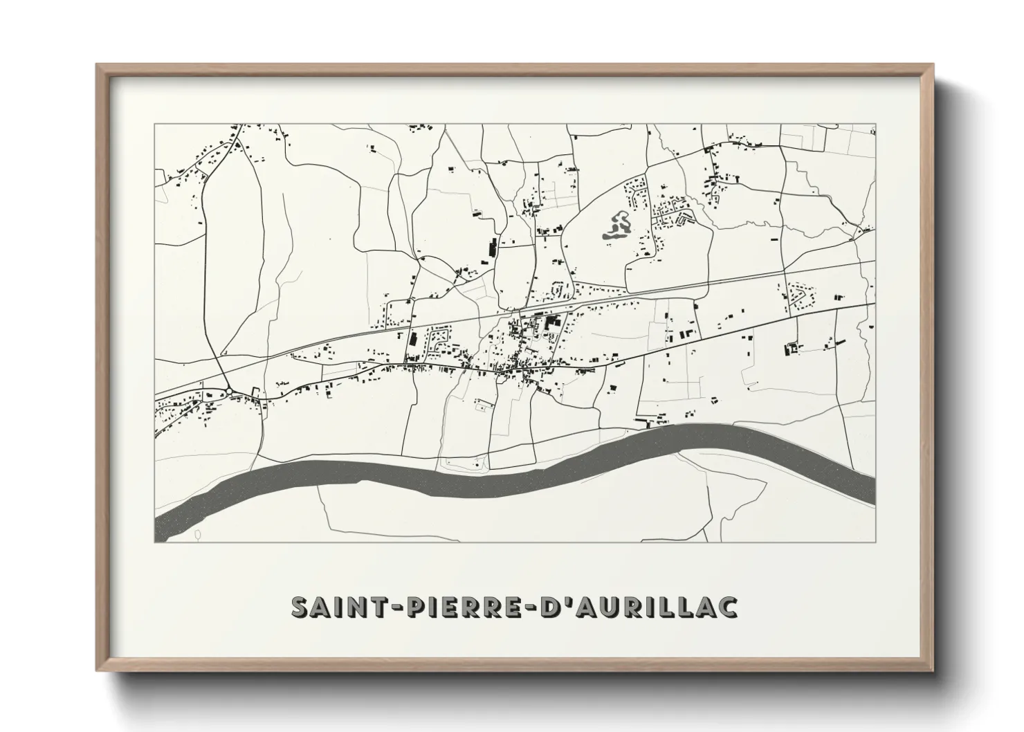 Une affiche de carte sur Saint-Pierre-d'Aurillac