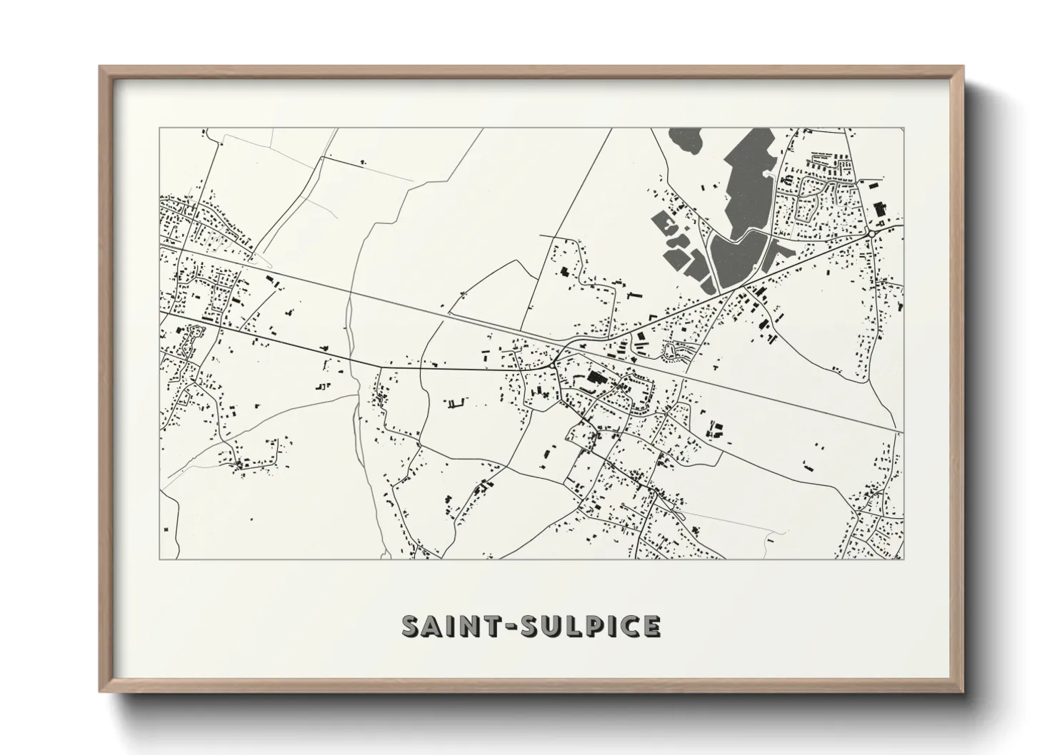 Une affiche de carte sur Saint-Sulpice