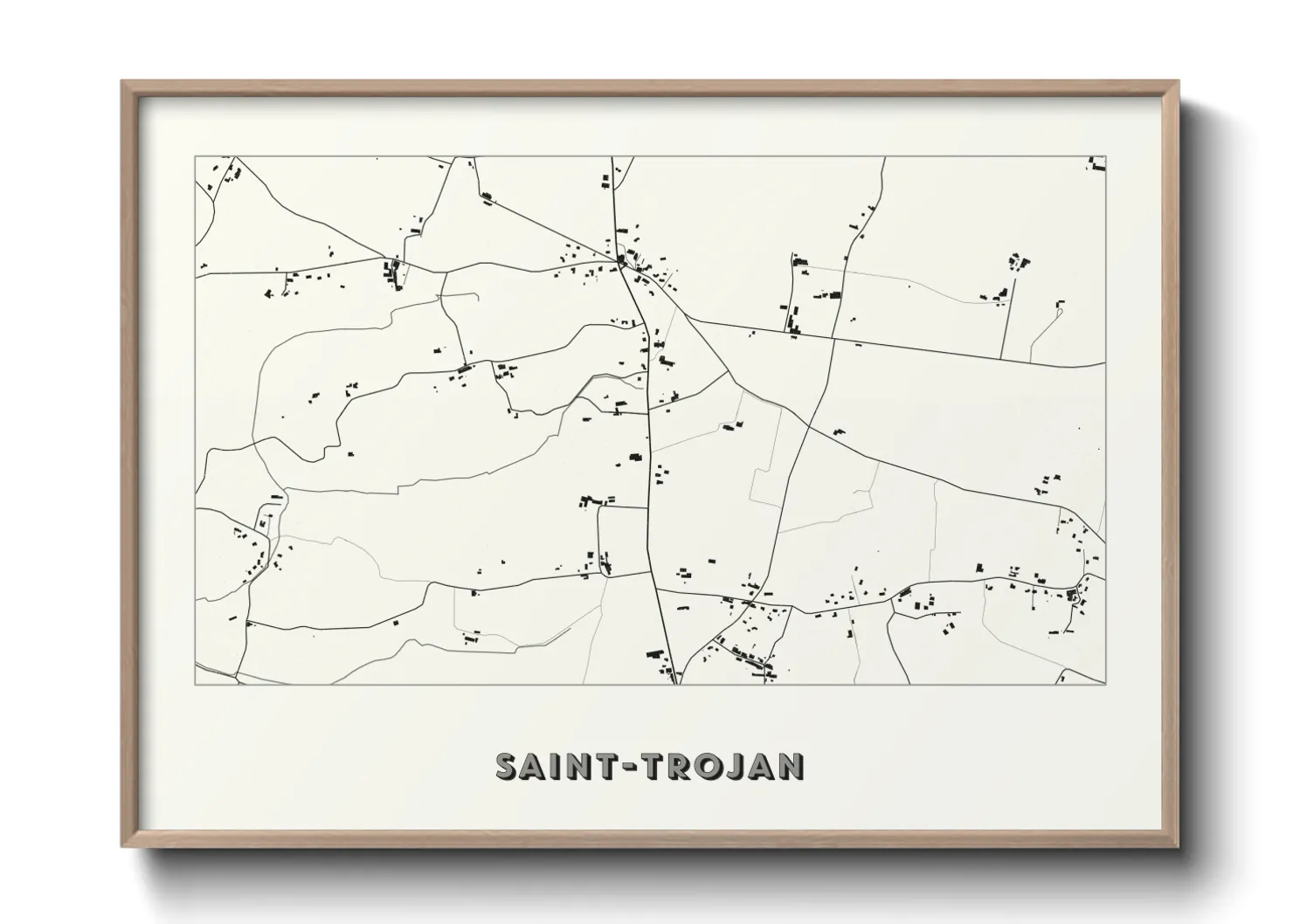 Une affiche de carte sur Saint-Trojan