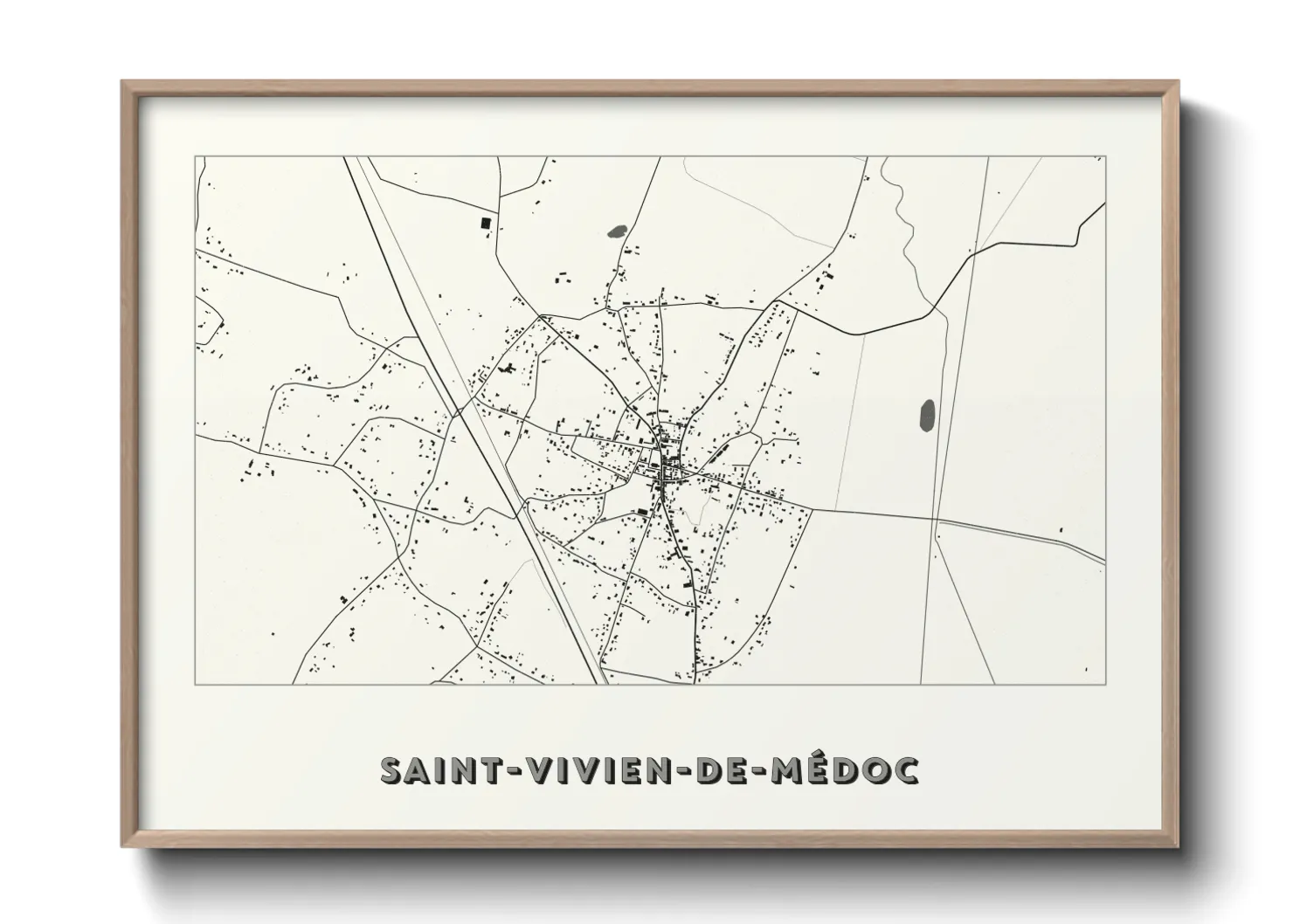 Une affiche de carte sur Saint-Vivien-de-Médoc