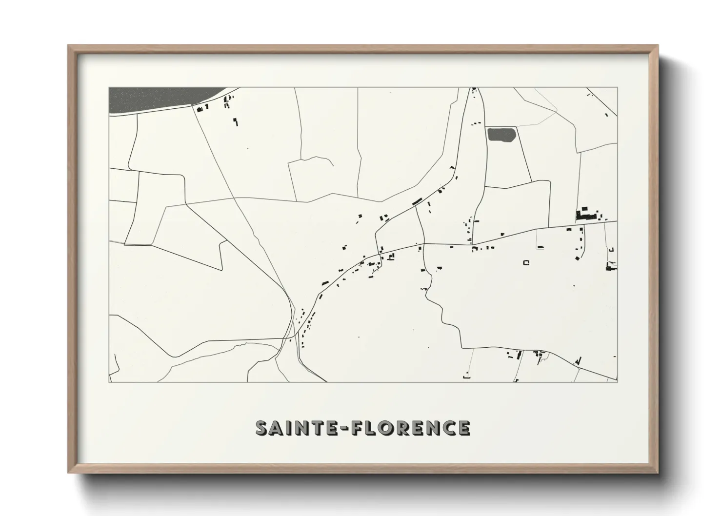 Une affiche de carte sur Sainte-Florence