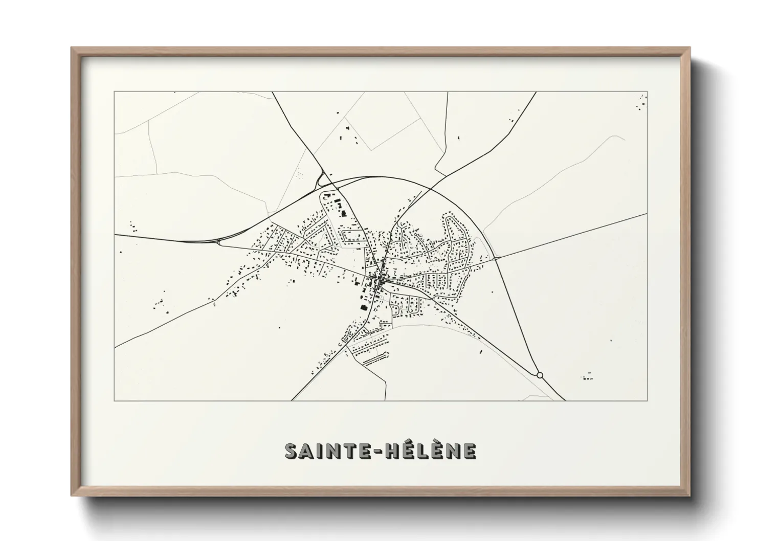 Une affiche de carte sur Sainte-Hélène
