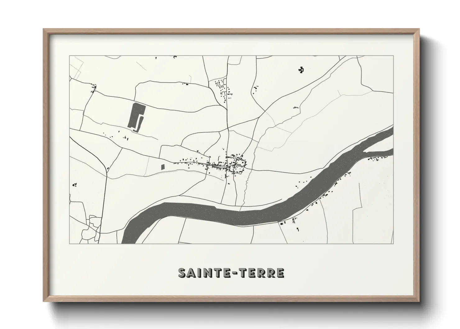 Une affiche de carte sur Sainte-Terre