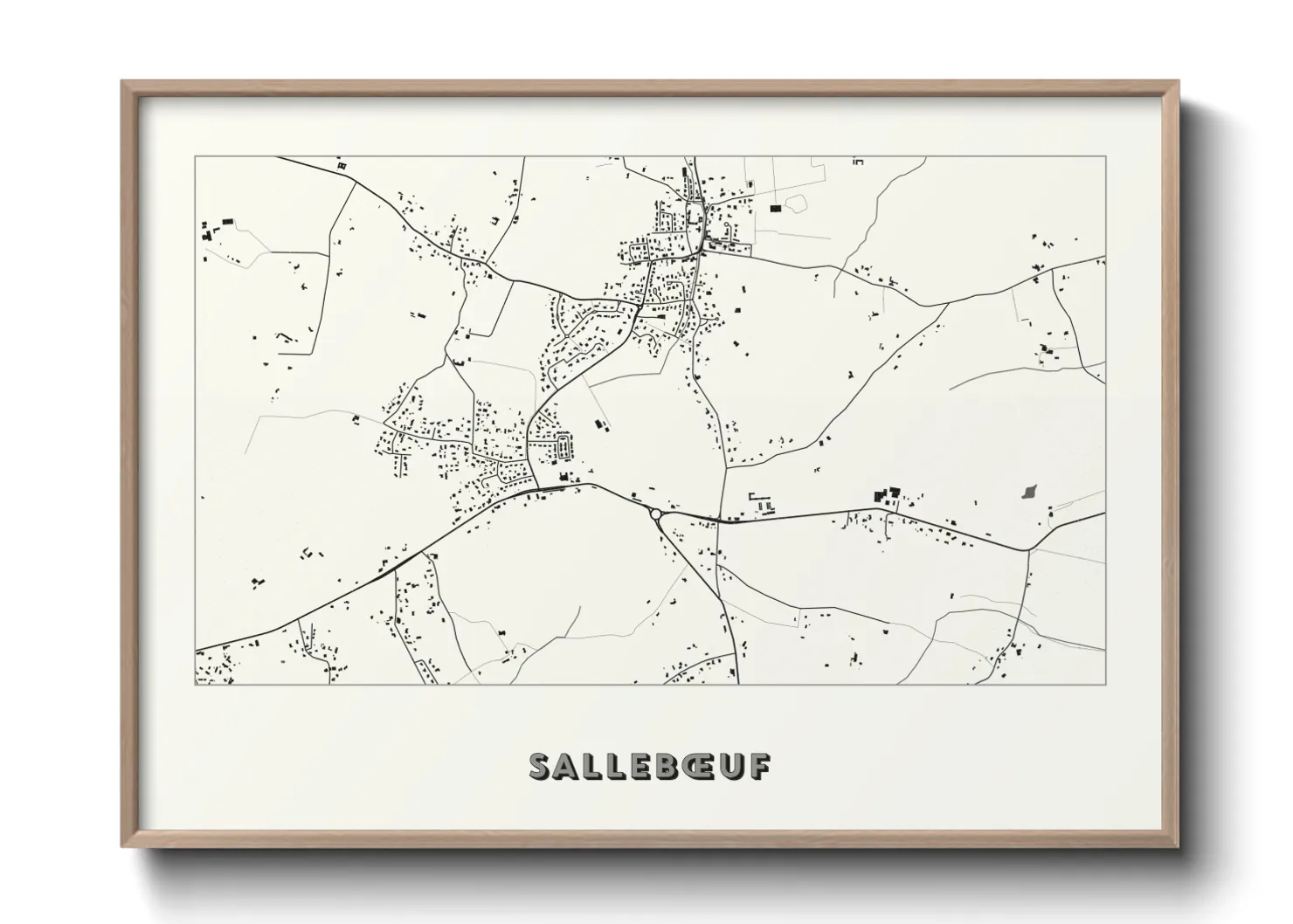 Une affiche de carte sur Sallebœuf